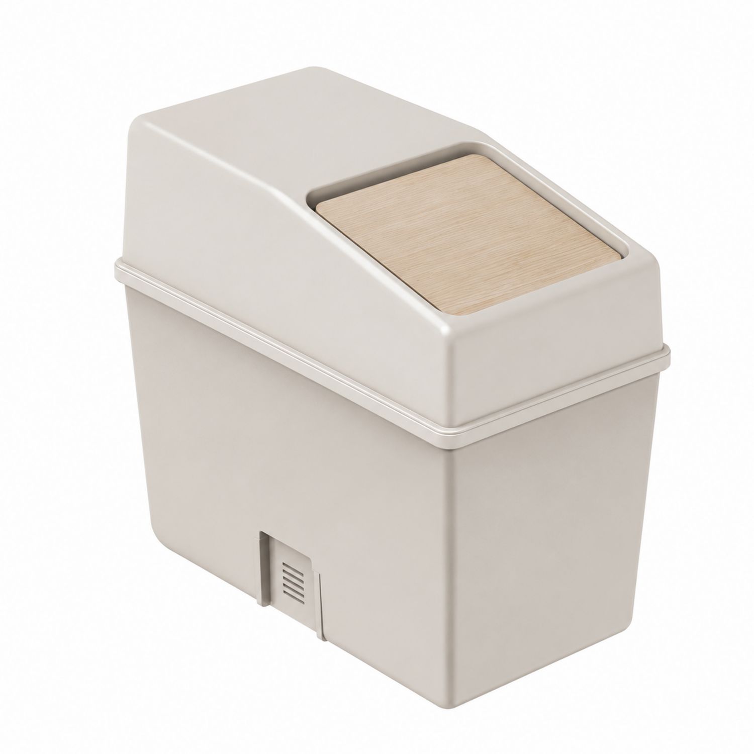 Pattumiera con Coperchio Basculante 25L Beige