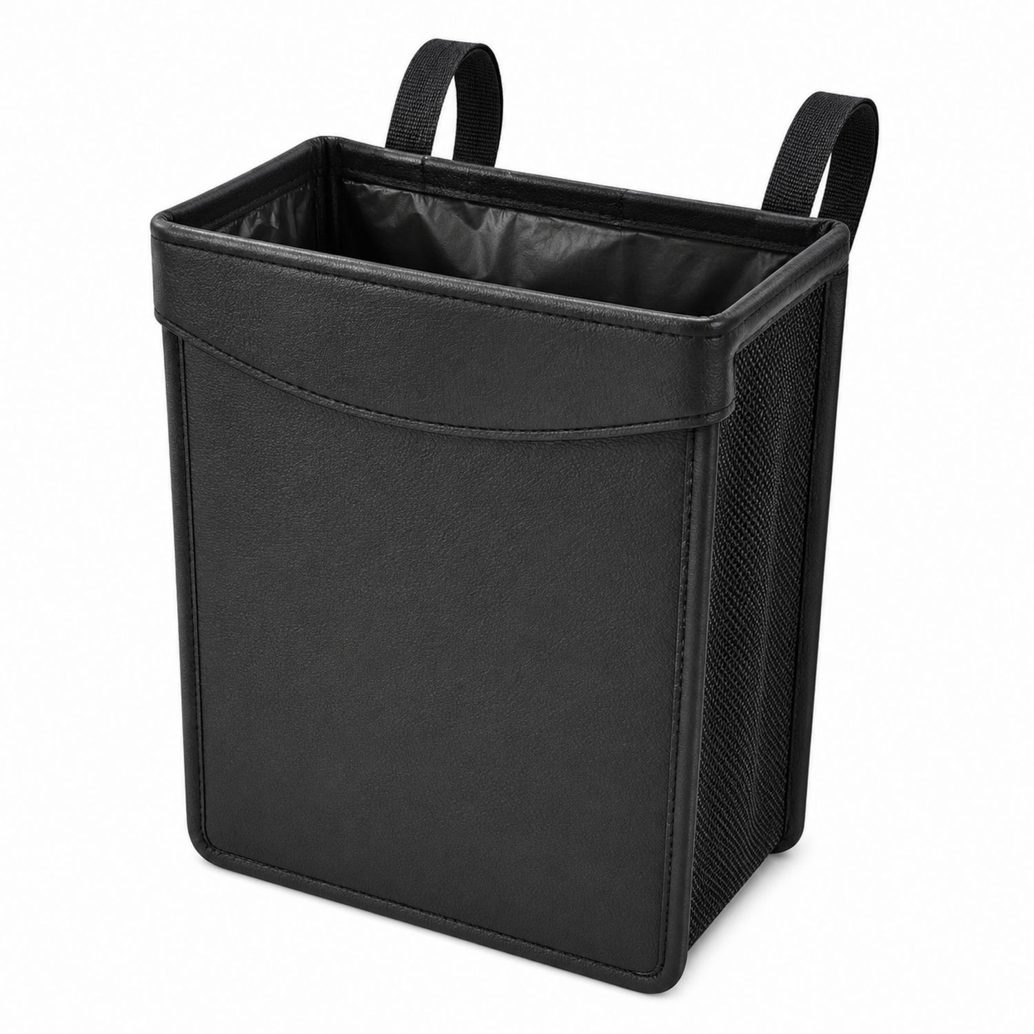 Cestino per Auto con Cinghie 10L Nero