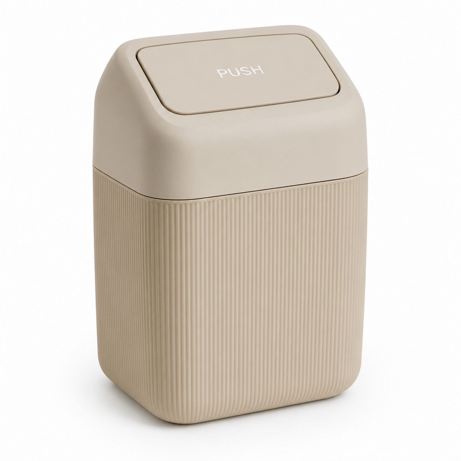 Pattumiera da Tavolo Beige 3L con Design Moderno