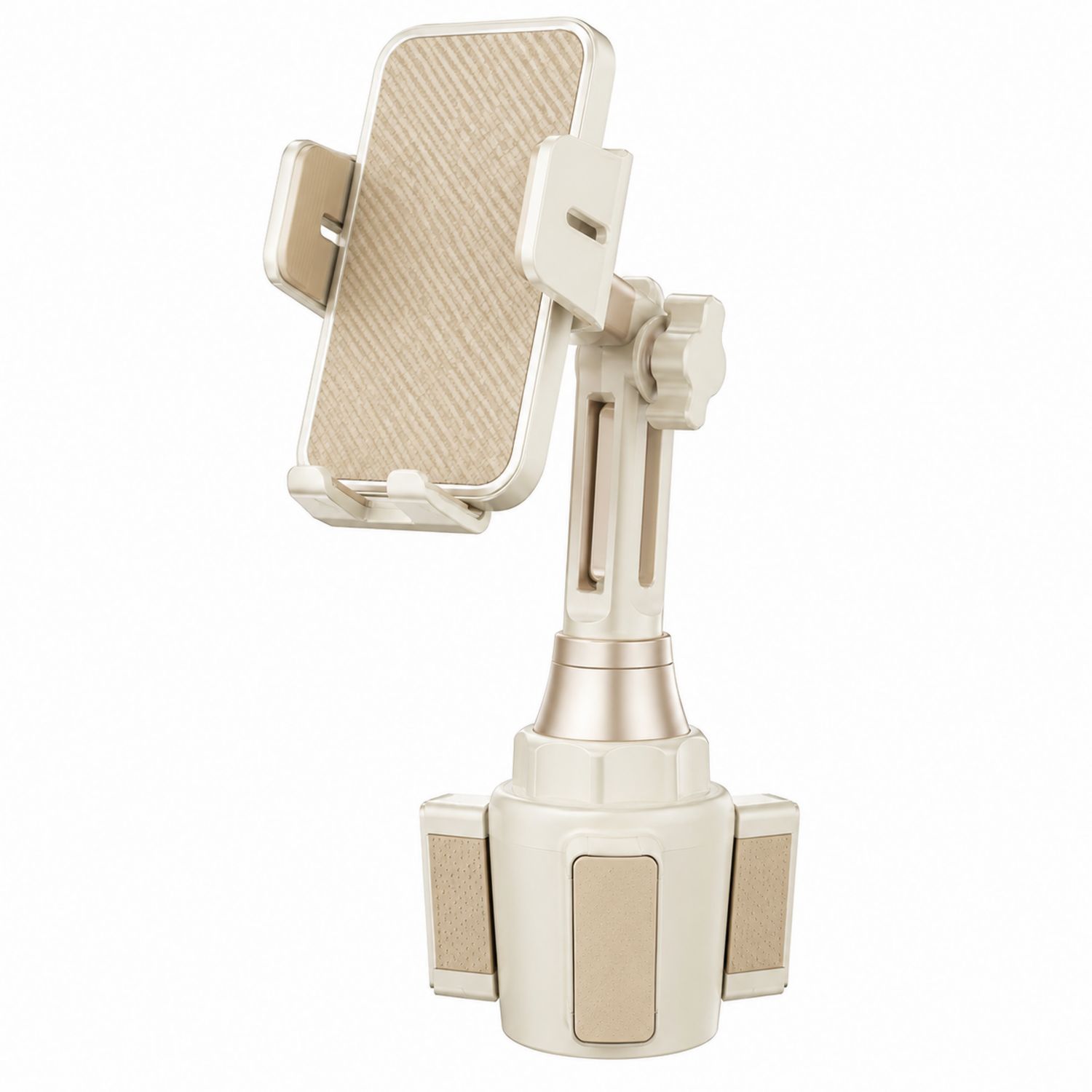 Supporto per Telefono Regolabile per Portabicchieri Auto, Beige