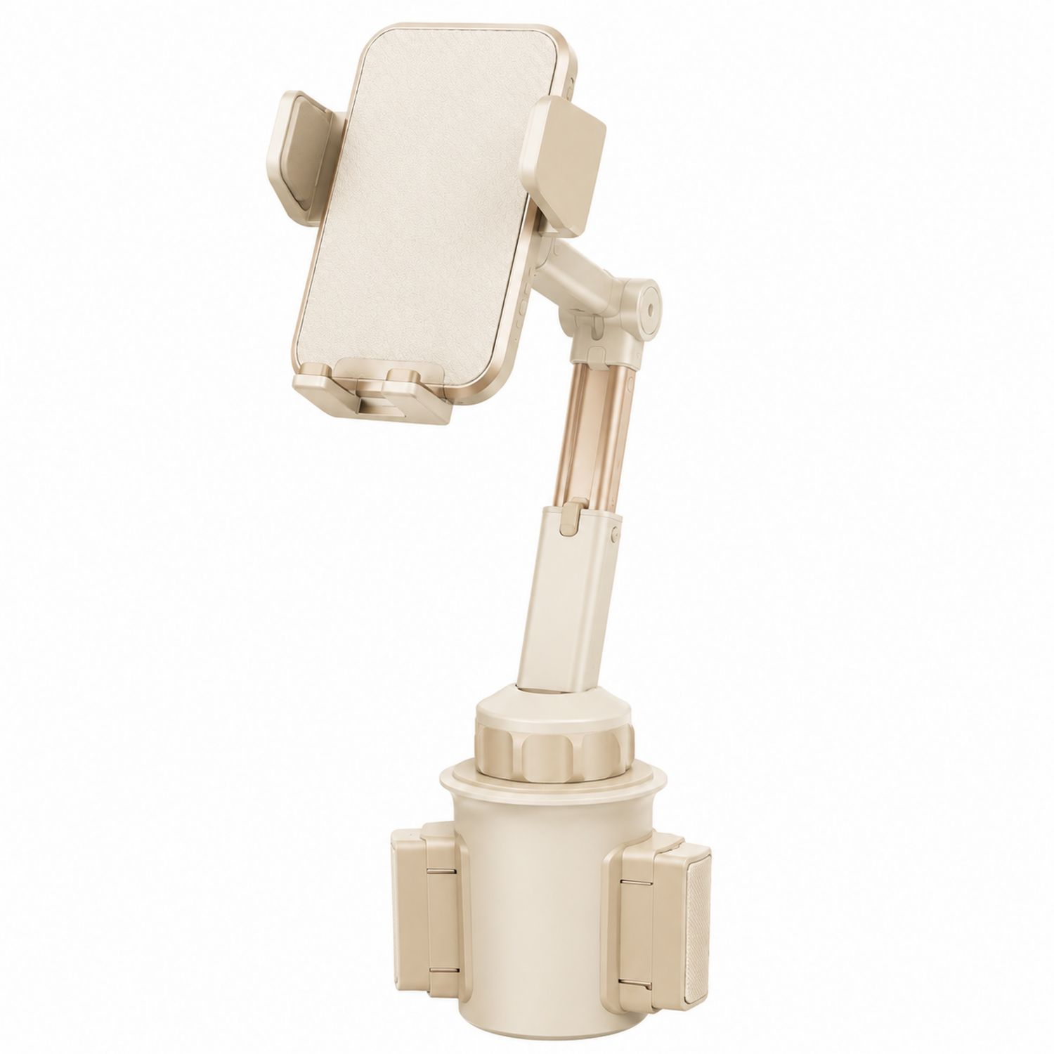 Supporto Smartphone Auto Regolabile per Porta Bicchieri Beige