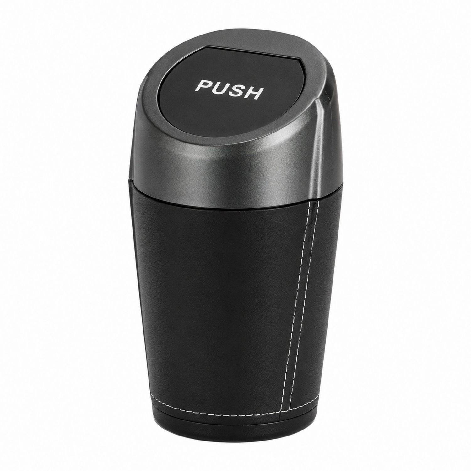 Cestino Mini per Auto Nero con Coperchio a Pressione