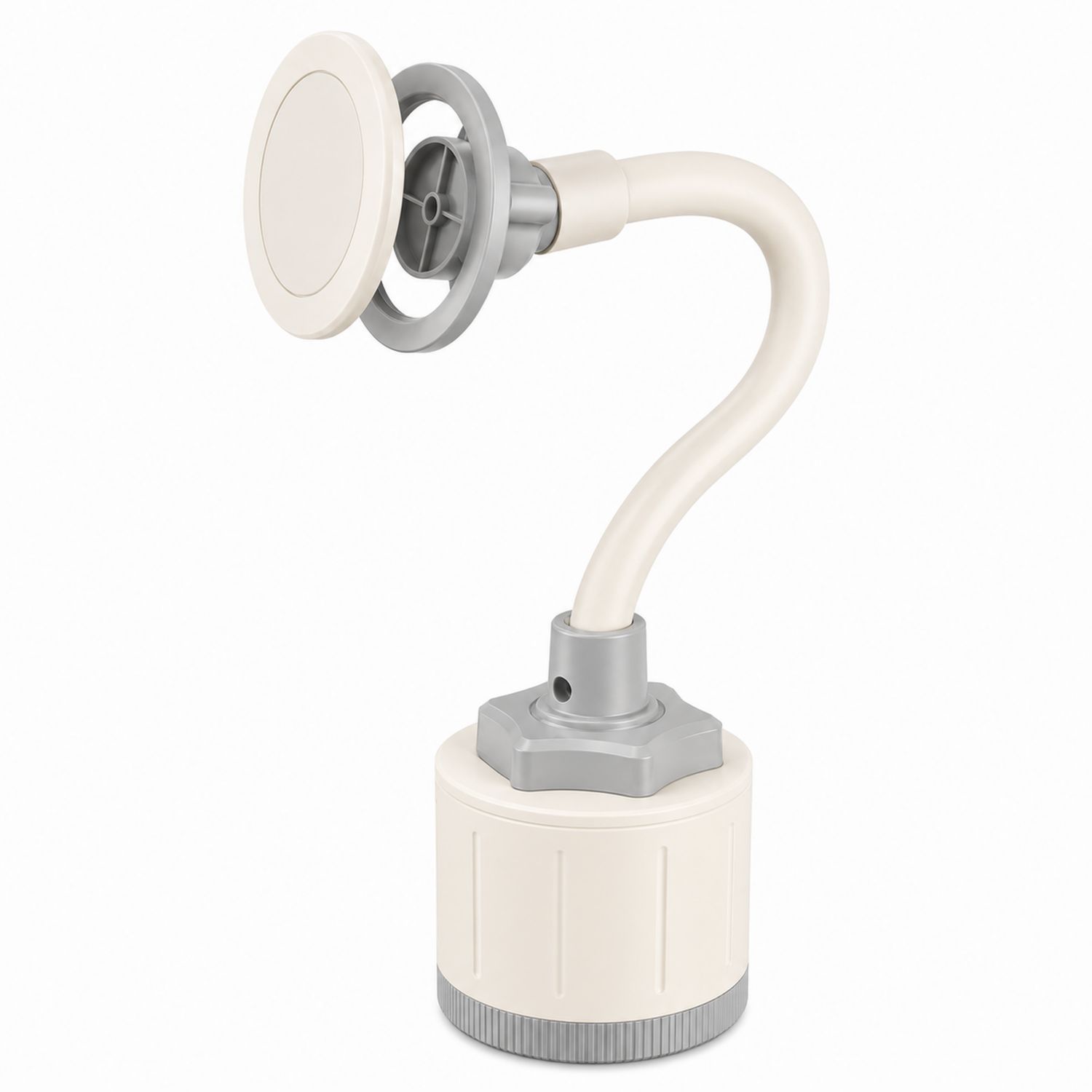 Supporto Flessibile Universale con Ventosa per Smartphone e Tablet Bianco/Grigio