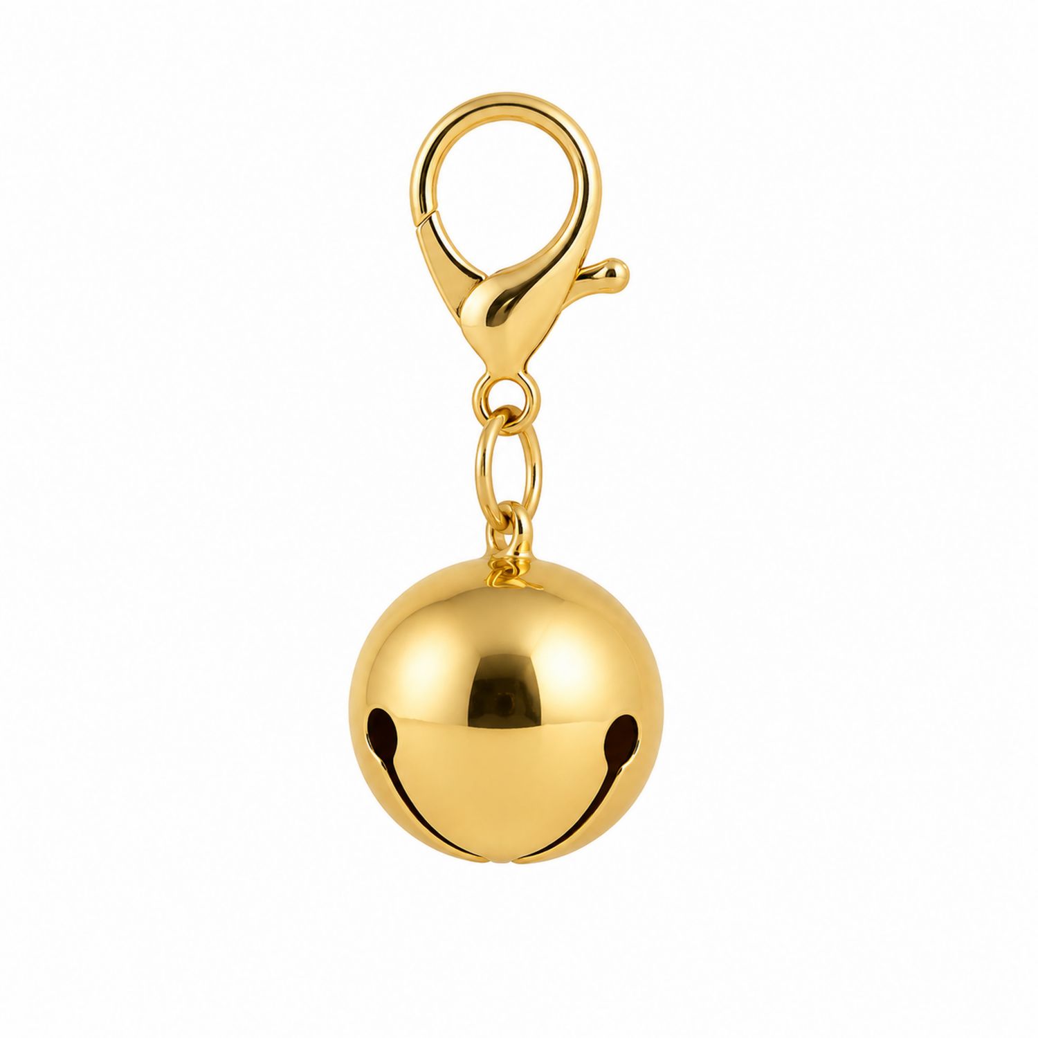 Goldener Glockenanhänger für Haustiere mit Karabinerhaken