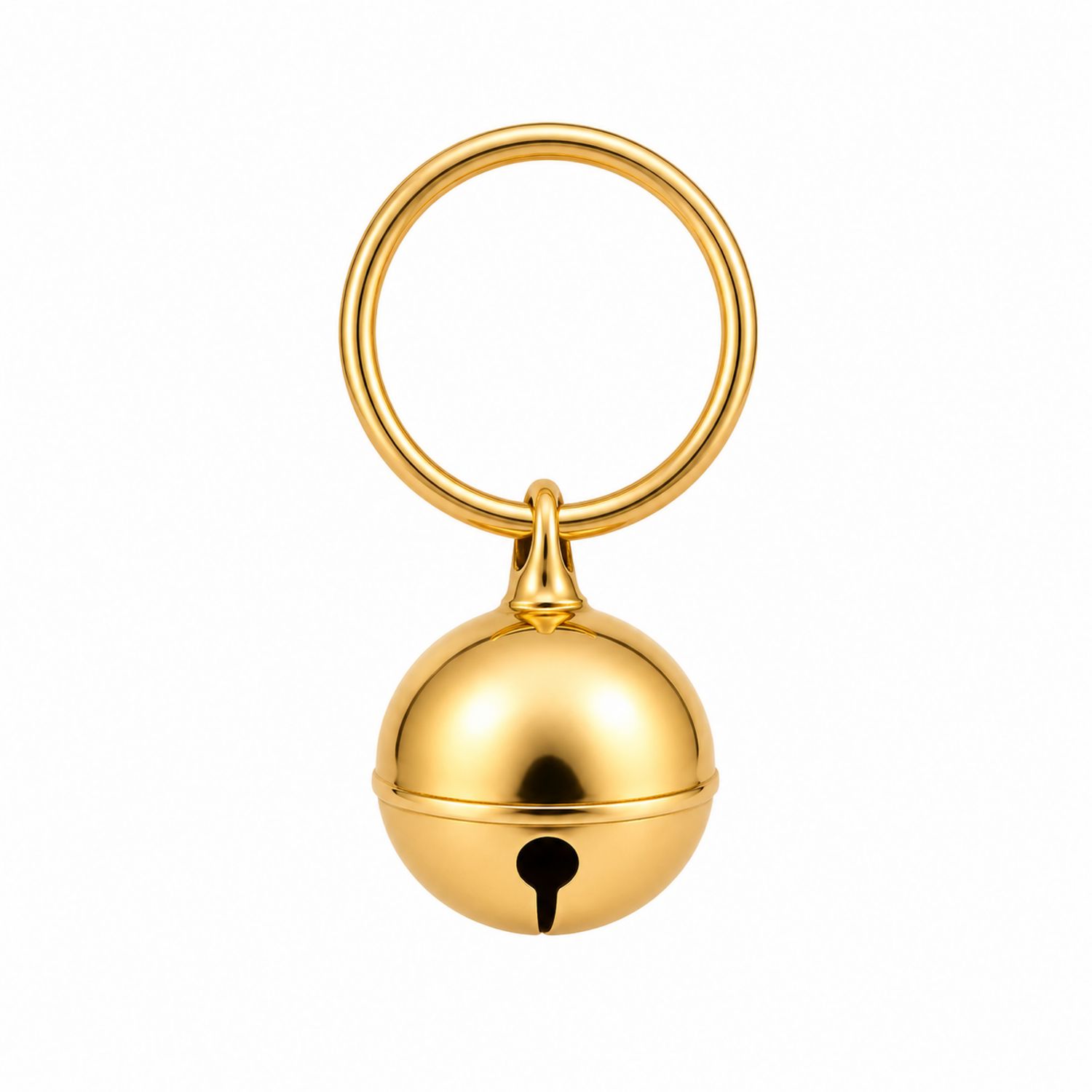 Goldener Glockenanhänger mit Schlüsselring