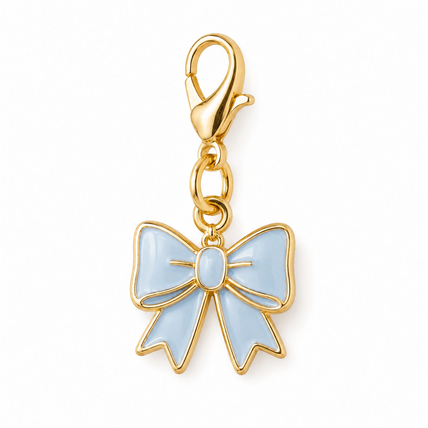 Schmuckanhänger Schleife Blau-Gold