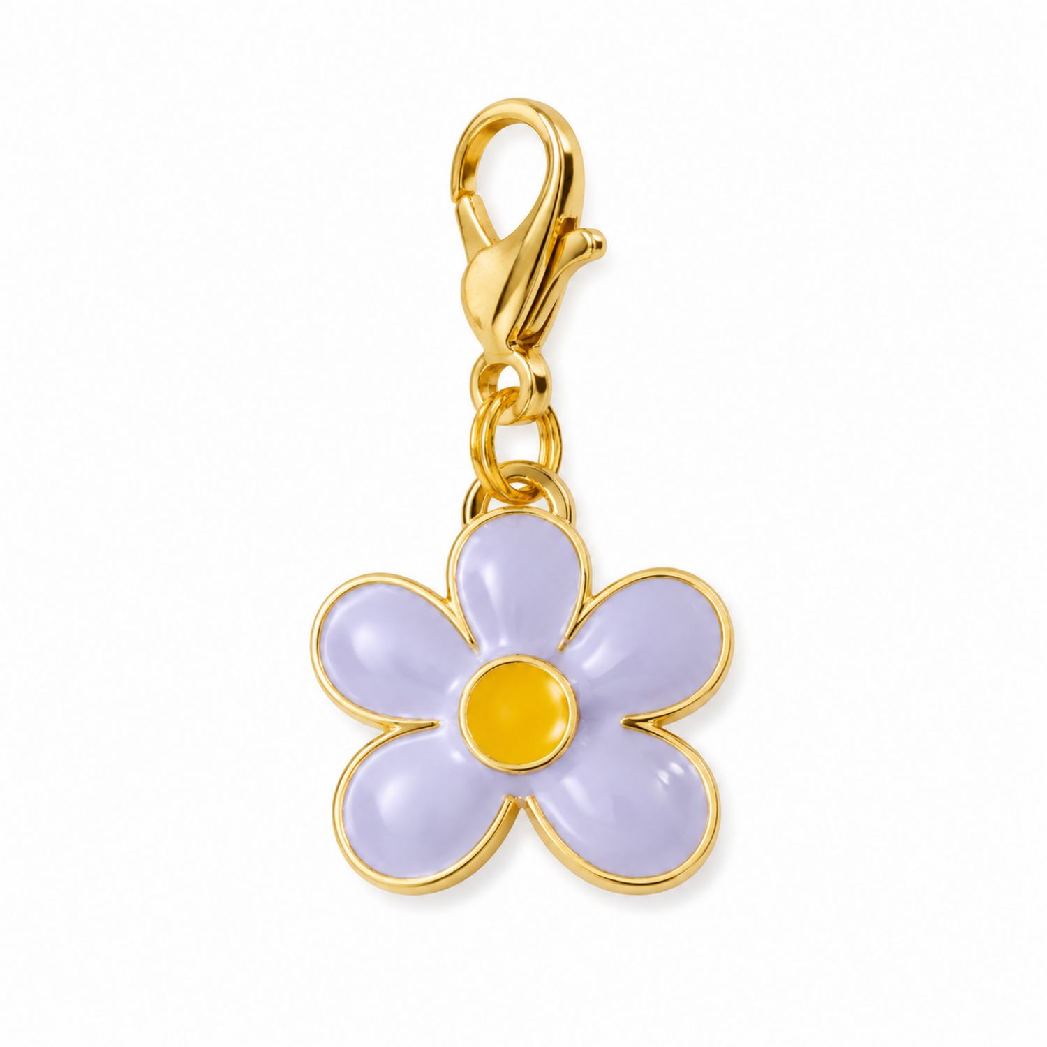 Blumenförmiger Haustierananhänger Violett/Gold