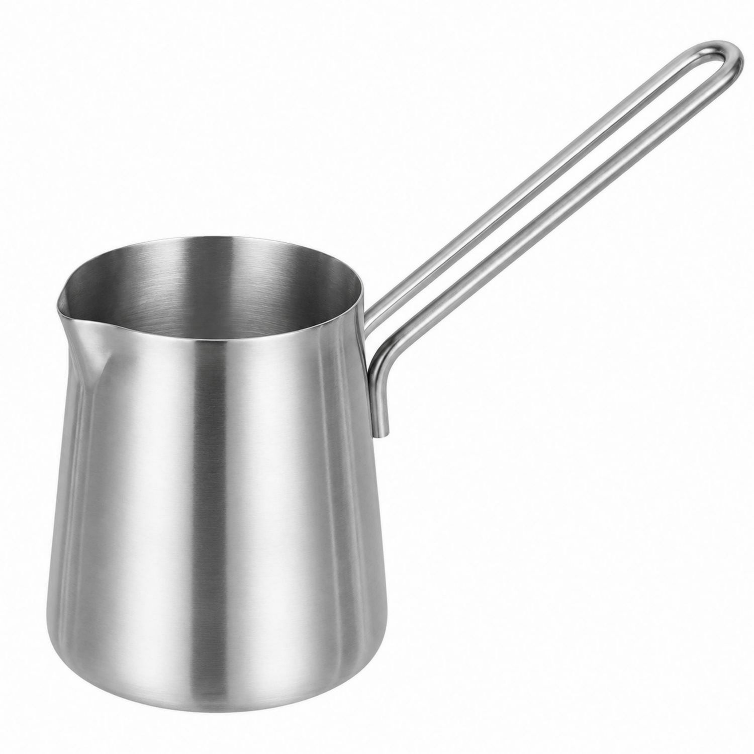 Silbernes Edelstahl Milchkännchen mit Ausgießer 600ml-Velernocasa