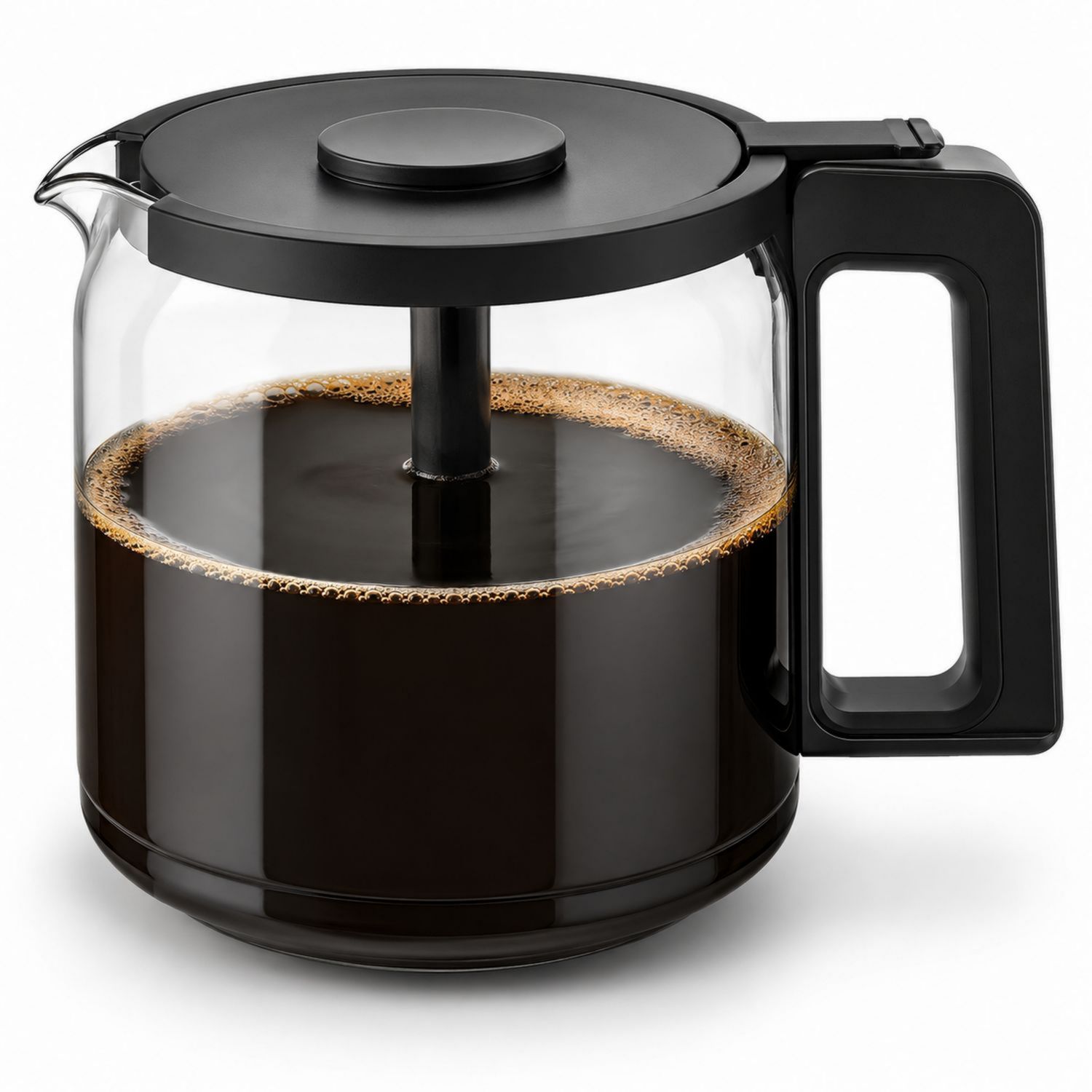Glas-Kaffeekanne 1200 ml mit schwarzem Griff-Velernocasa