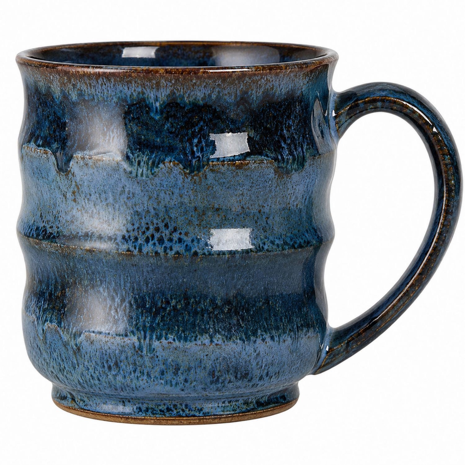Handgefertigte Keramiktasse Blau 300ml-Velernocasa