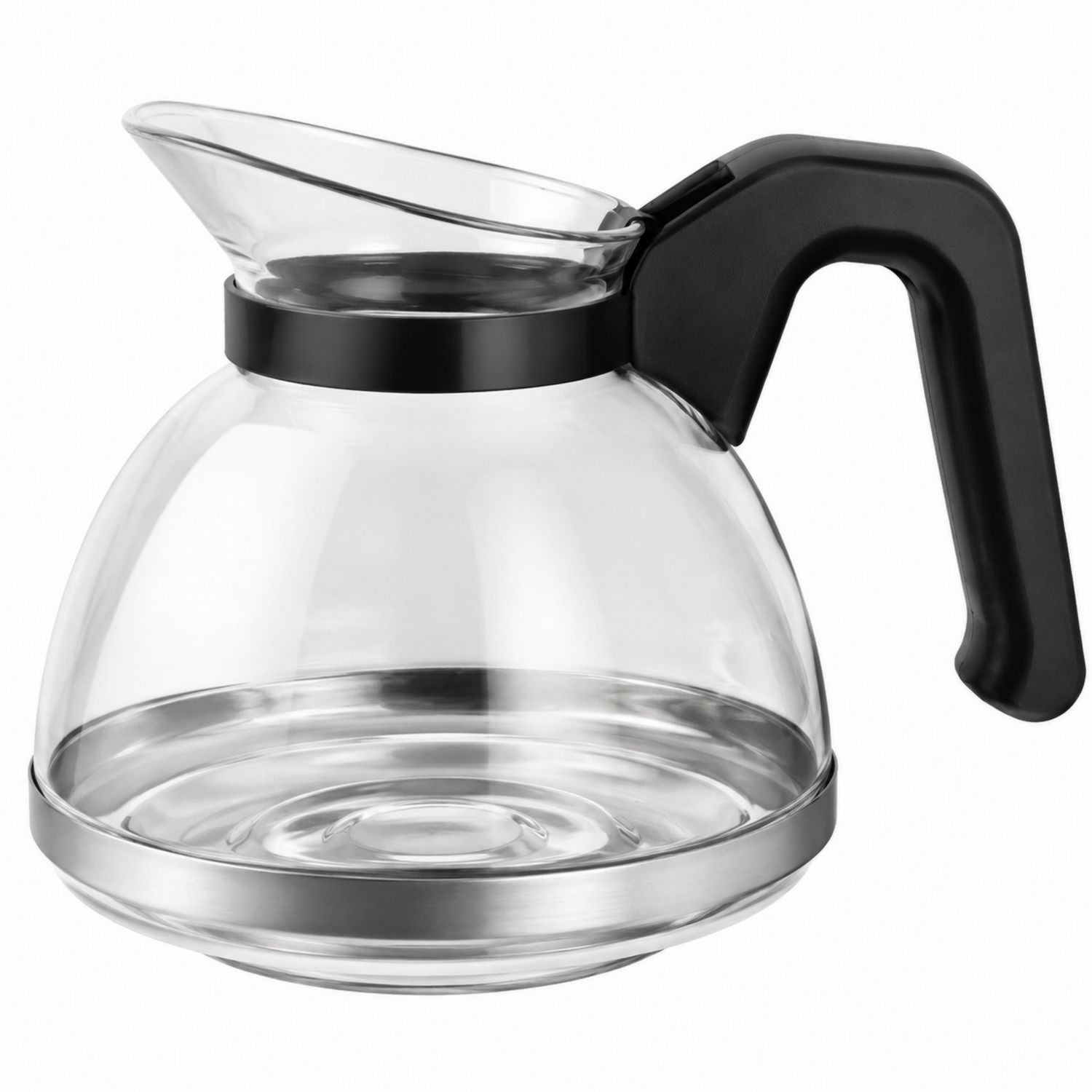 Glaskaffeekanne 1500ml mit schwarzem Griff-Velernocasa