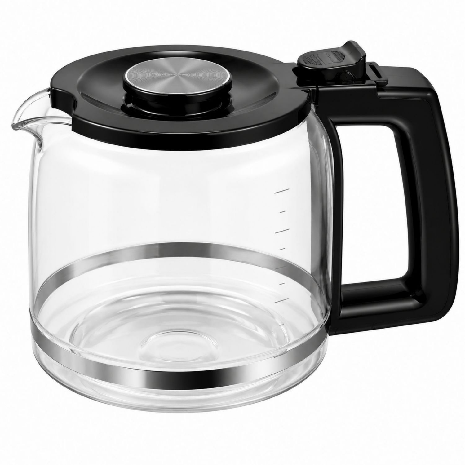 Glas-Ersatzkanne 1.5L für Kaffeemaschine, Schwarz-Velernocasa