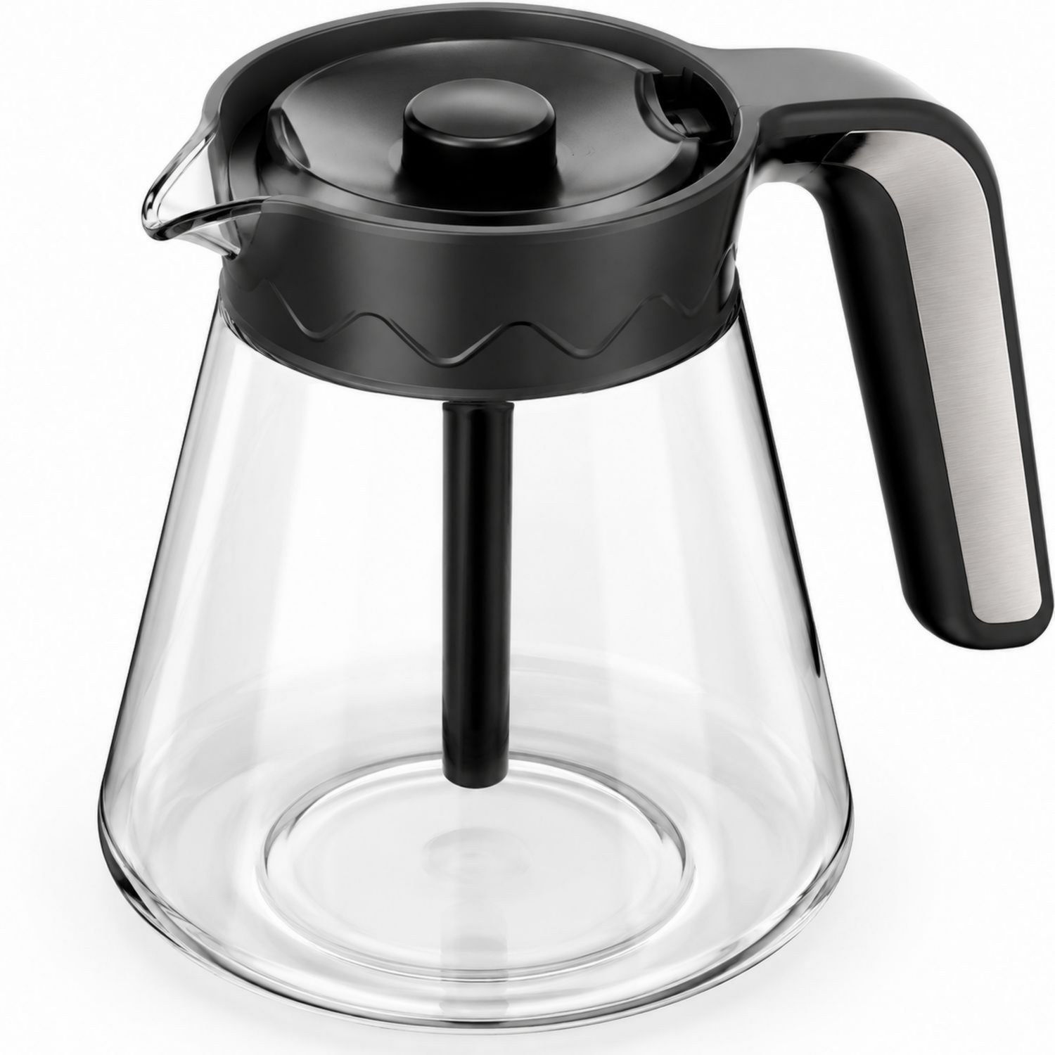 Glaskaraffe mit Filter 1,2L - Schwarz-Velernocasa