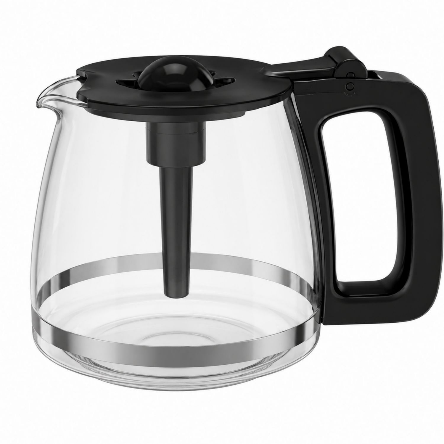 Ersatzkanne für Kaffeemaschine 1L Schwarz/Klar-Velernocasa