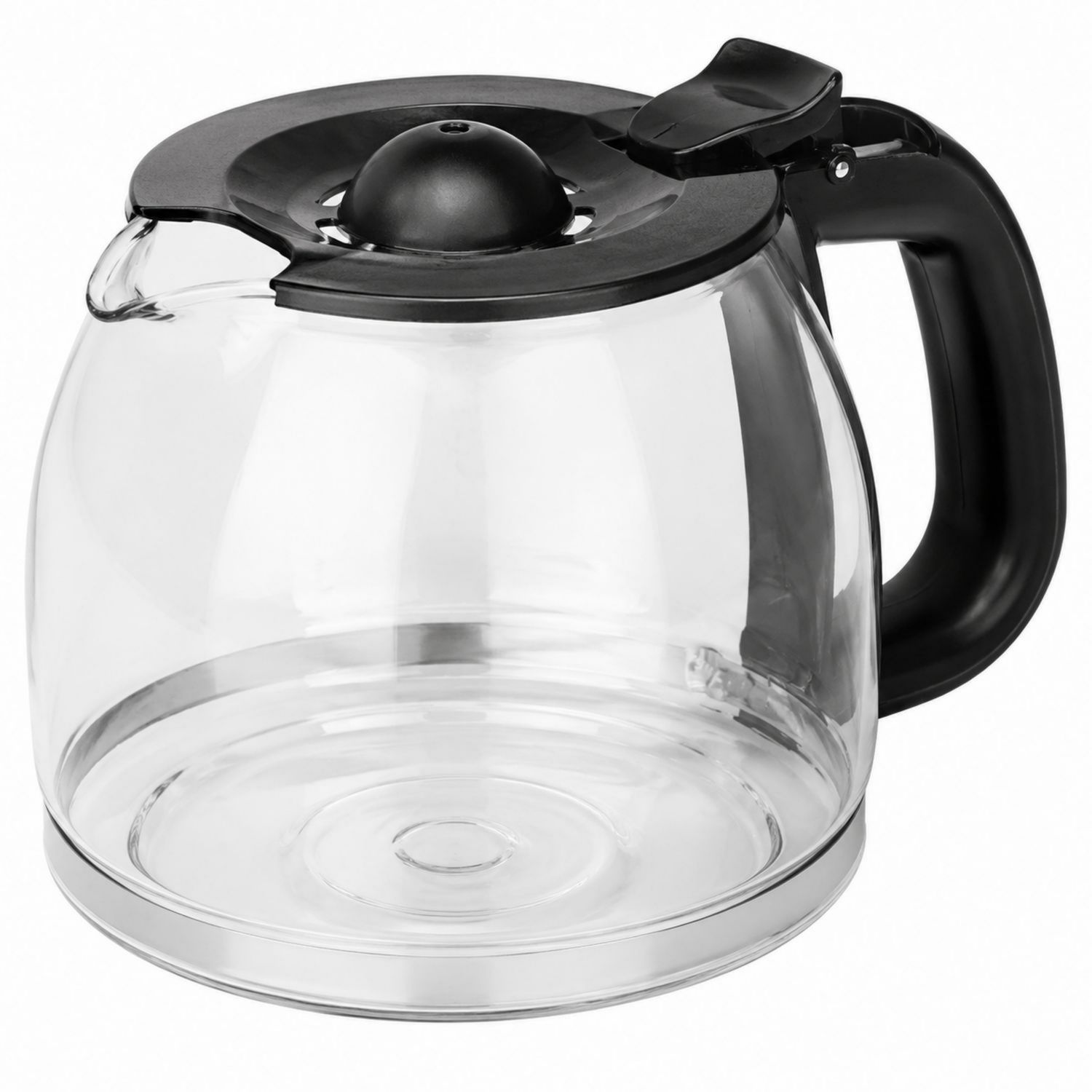 Glas-Kaffeekanne 1.25L mit schwarzem Griff-Velernocasa