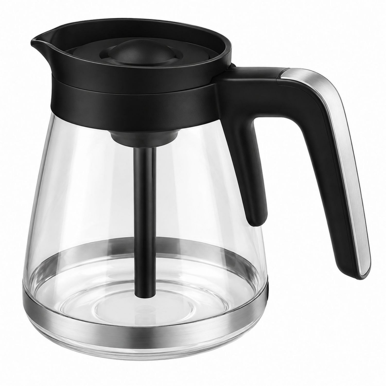 Schwarze Glaskaraffe mit Filtersystem 1,5L-Velernocasa