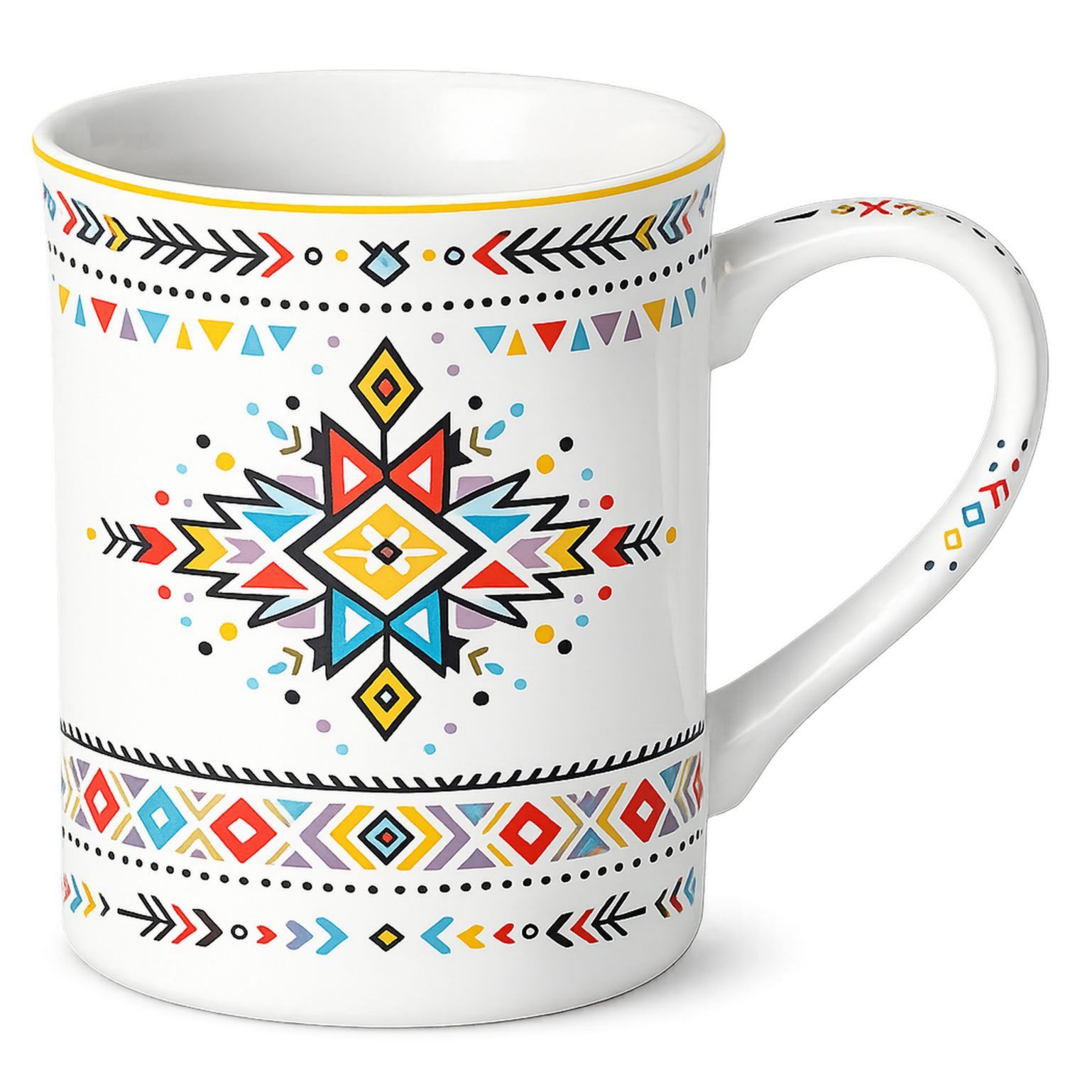 Keramiktasse mit buntem Ethno-Muster 350ml-Velernocasa