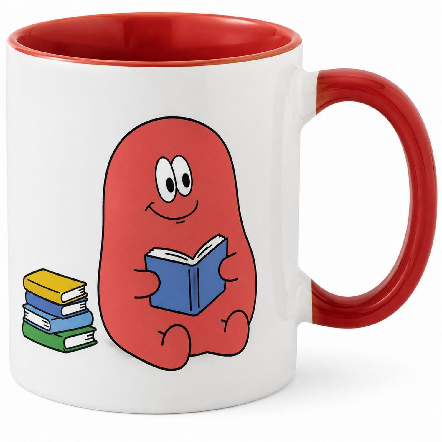 Keramiktasse mit Cartoon-Motiv, Rot/Weiß, 11oz-Velernocasa