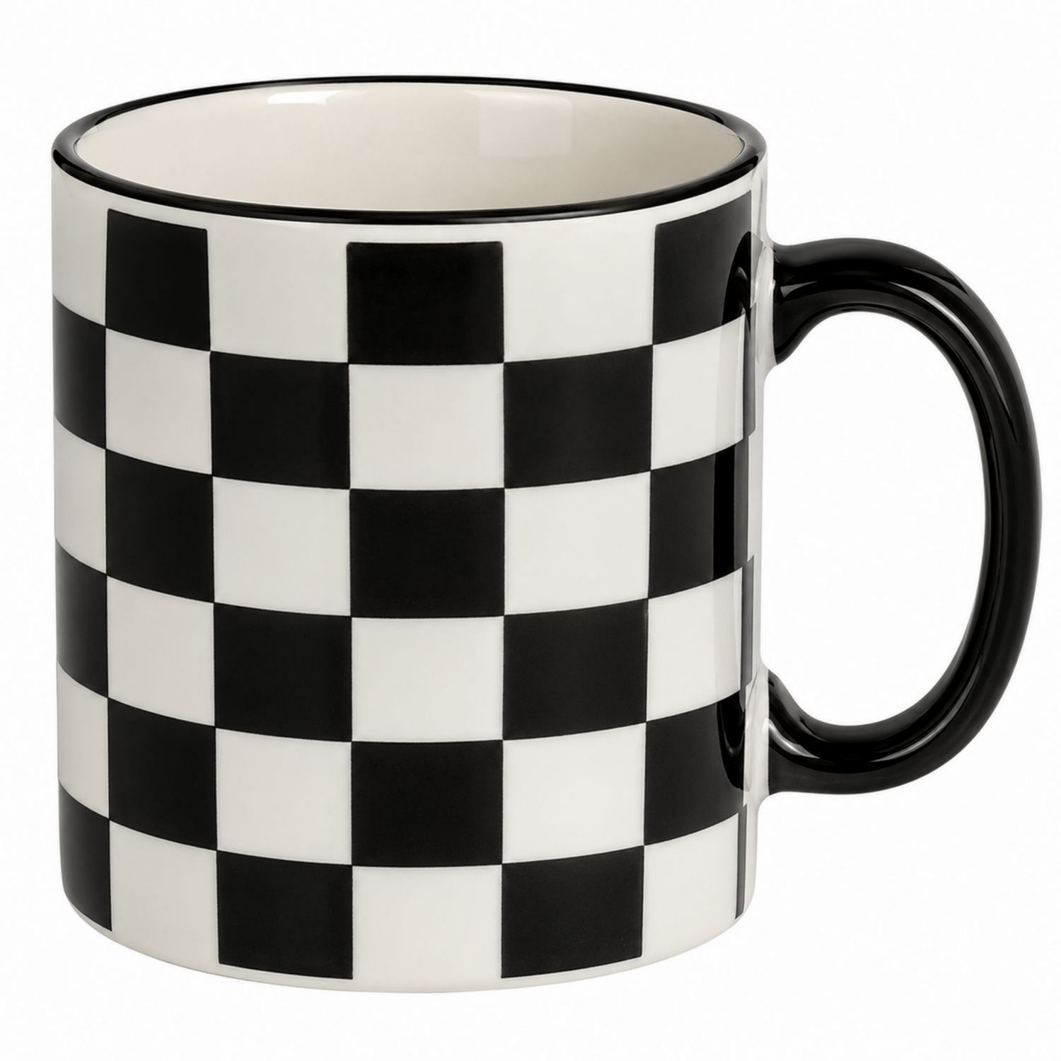 Schwarz-Weiße Schachbrett-Tasse 450ml-Velernocasa