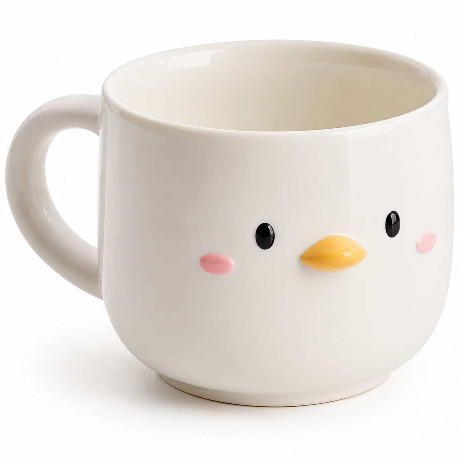 Niedliche Tasse mit Entengesicht, 300ml, Weiß-Velernocasa