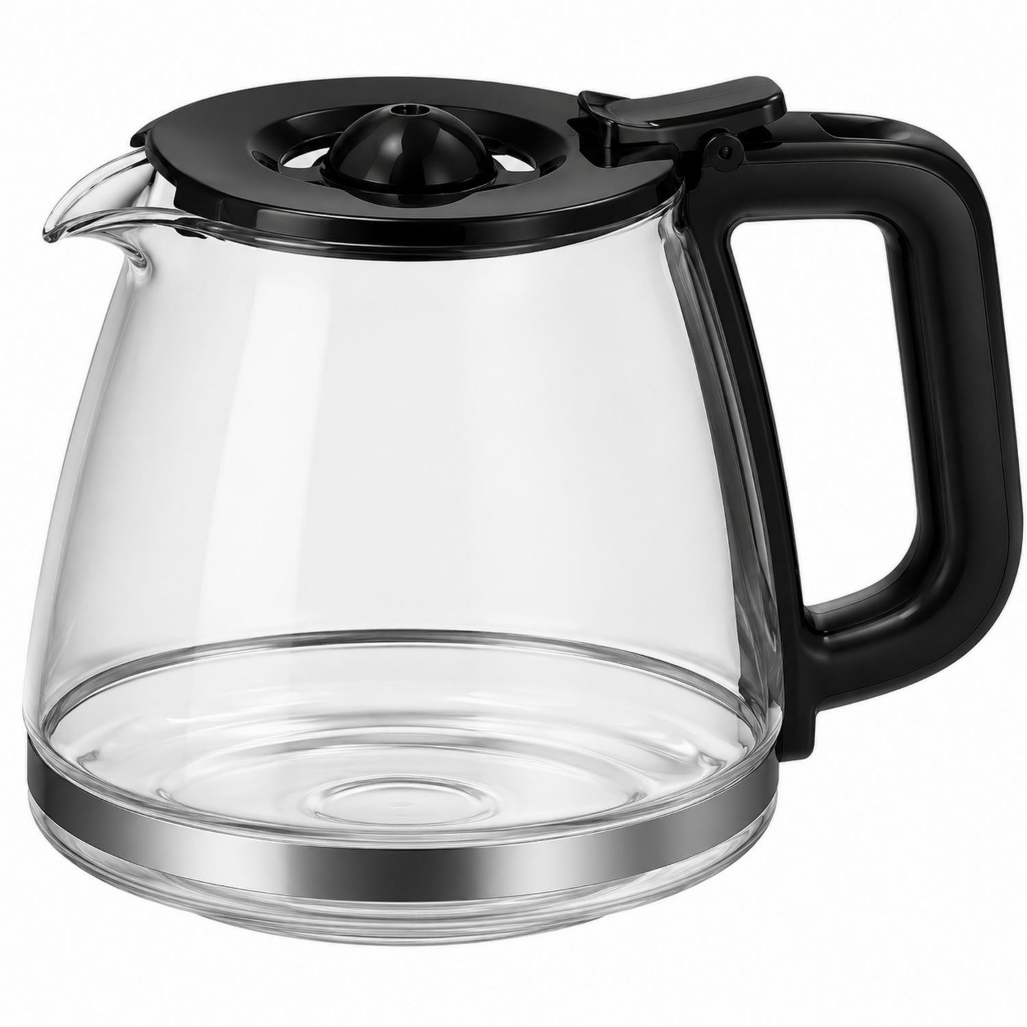 Schwarze Glaskaffeekanne 1.5L mit tropffreiem Ausguss-Velernocasa