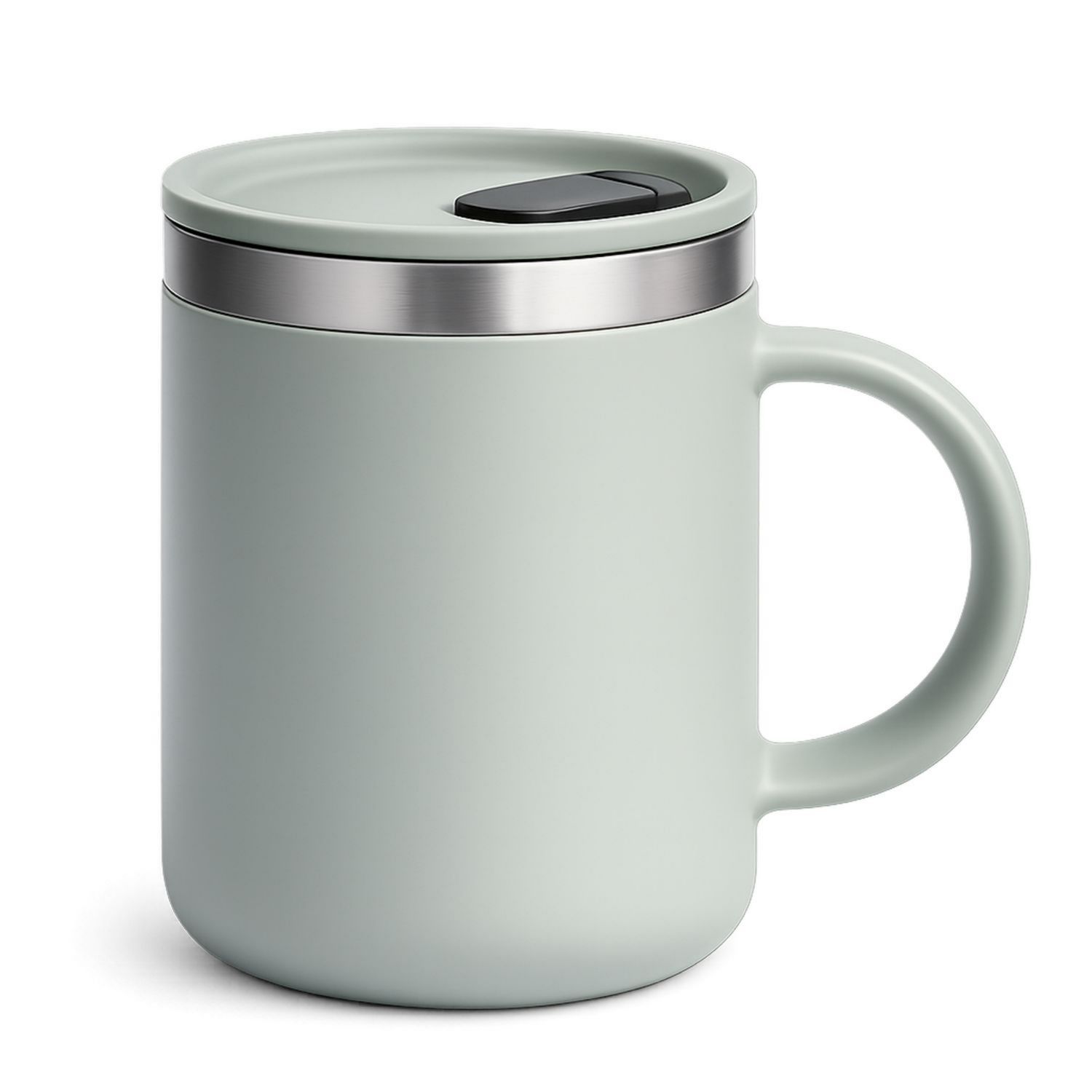 Thermobecher mit Deckel Isolierte Tasse Grau 400ml-Velernocasa