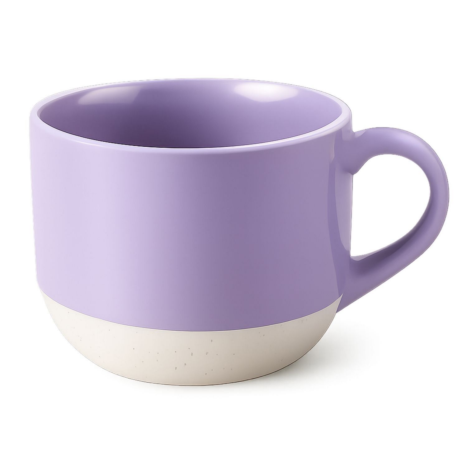 Lila Tasse mit Cremedetail, 300ml-Velernocasa