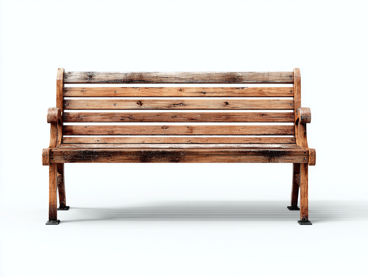 Gartenbank Holz Metall 155x56x86 cm Braun-Schwarz rustikales Gartendesign-Vazencohaus