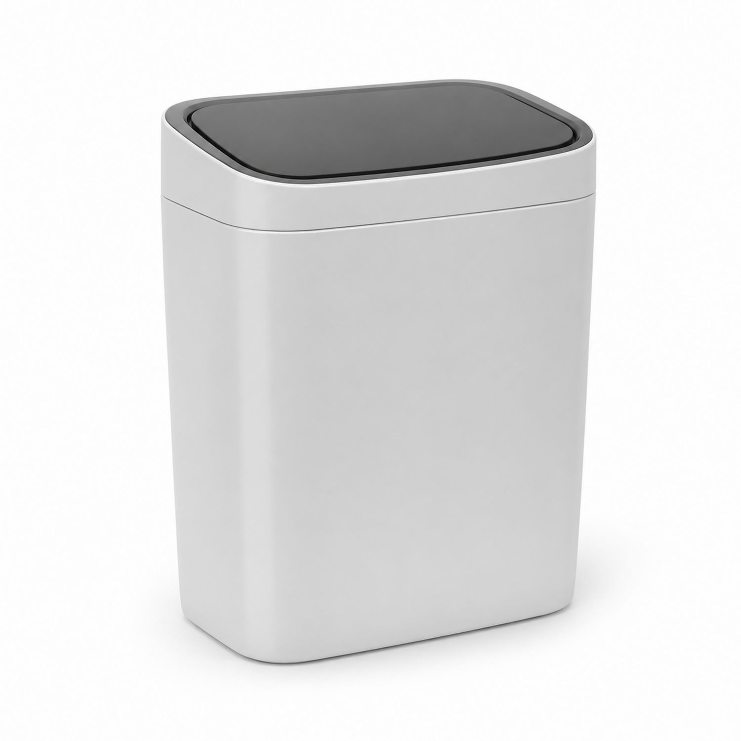 Papelera blanca con tapa abatible 30L