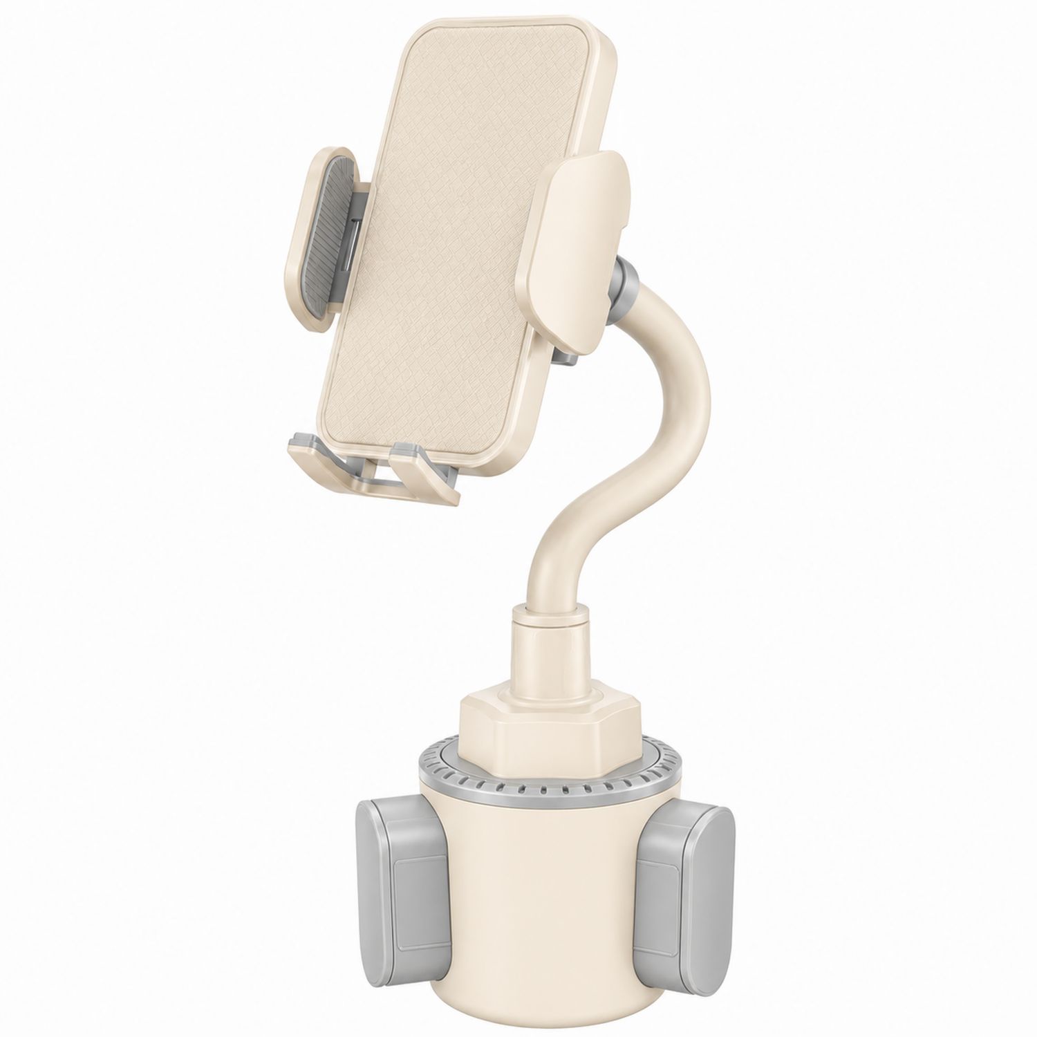 Soporte Ajustable para Teléfono Móvil en Beige y Gris