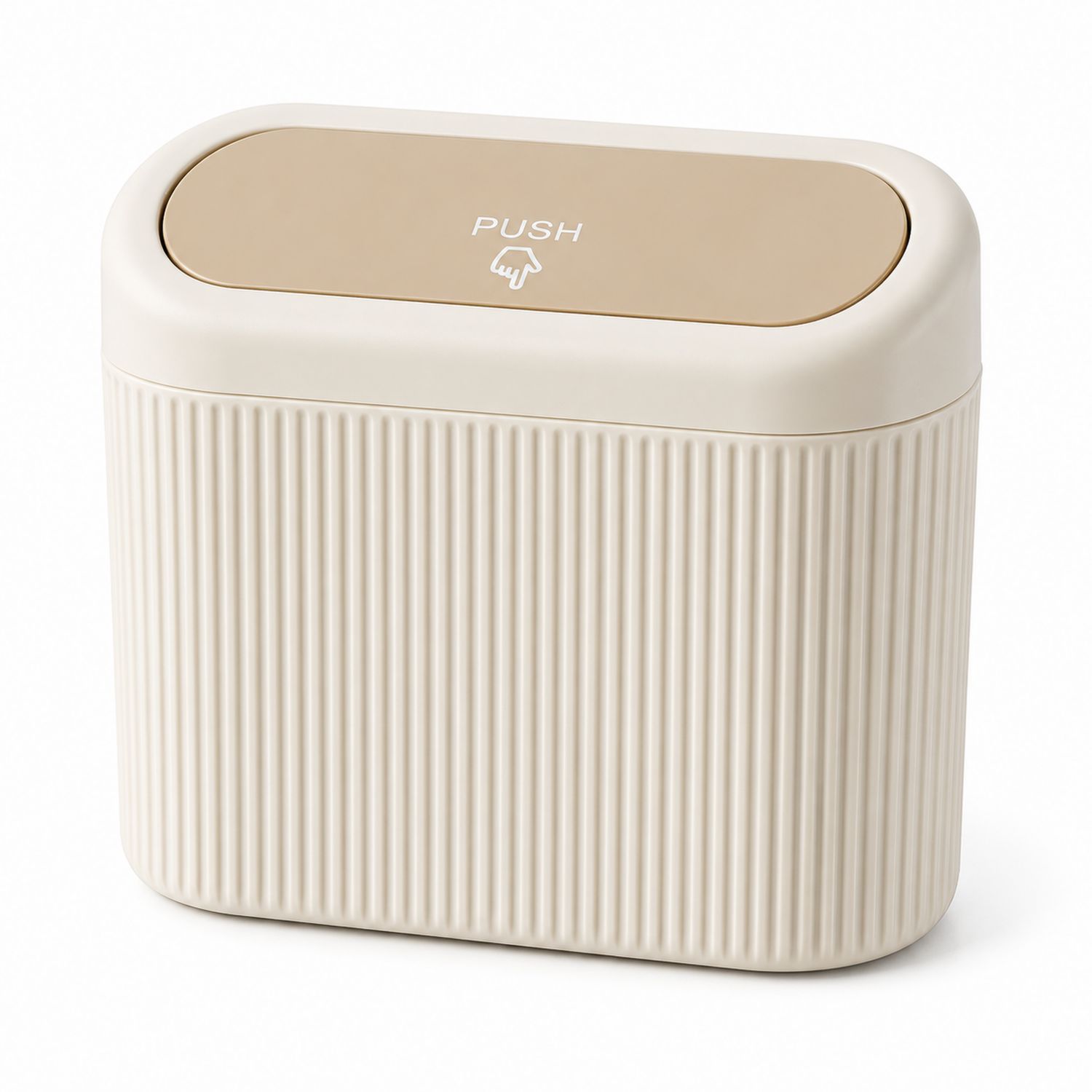 Cubo de Basura Compacto Beige 4L