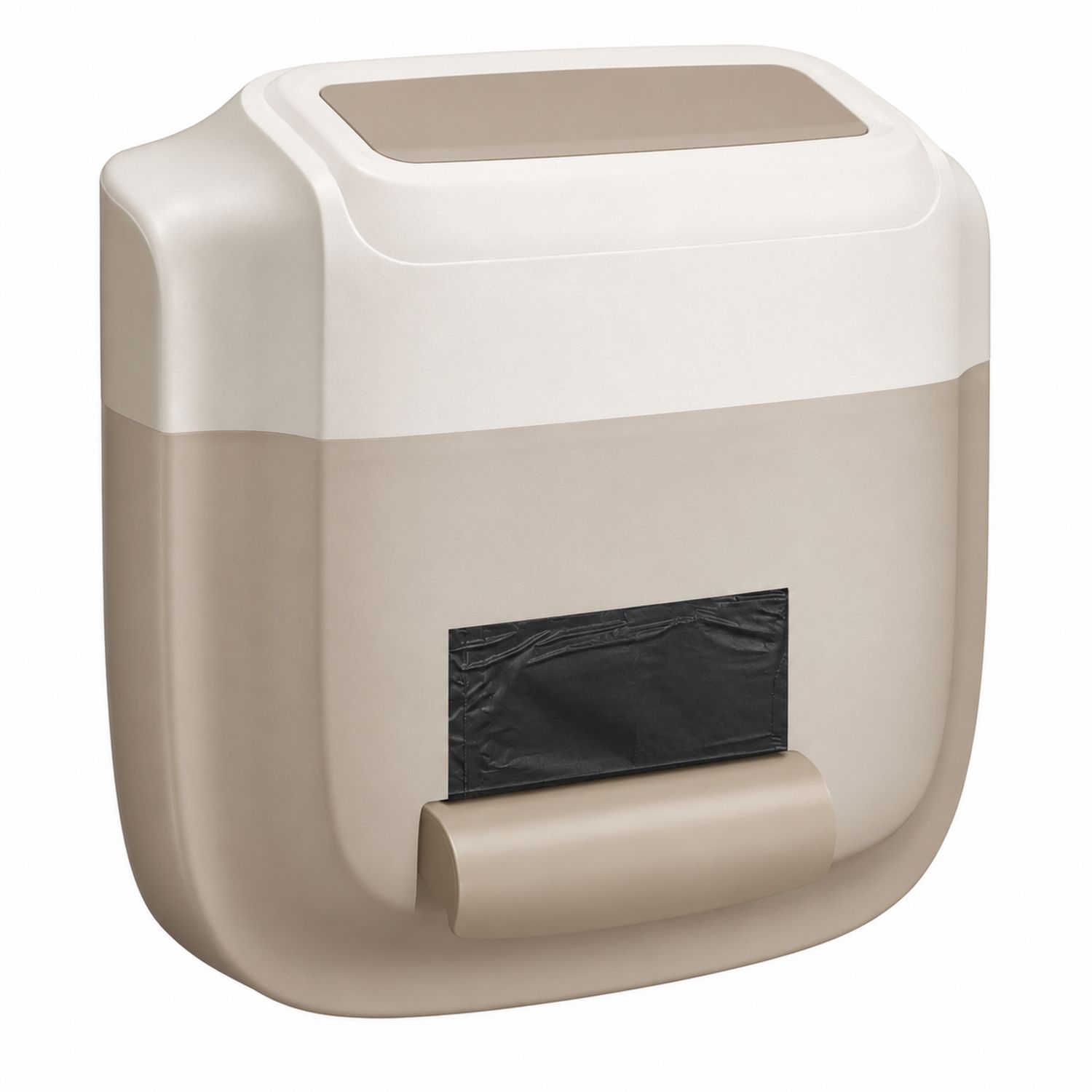 Papelera de Cocina 12L Beige con Apertura Abatible