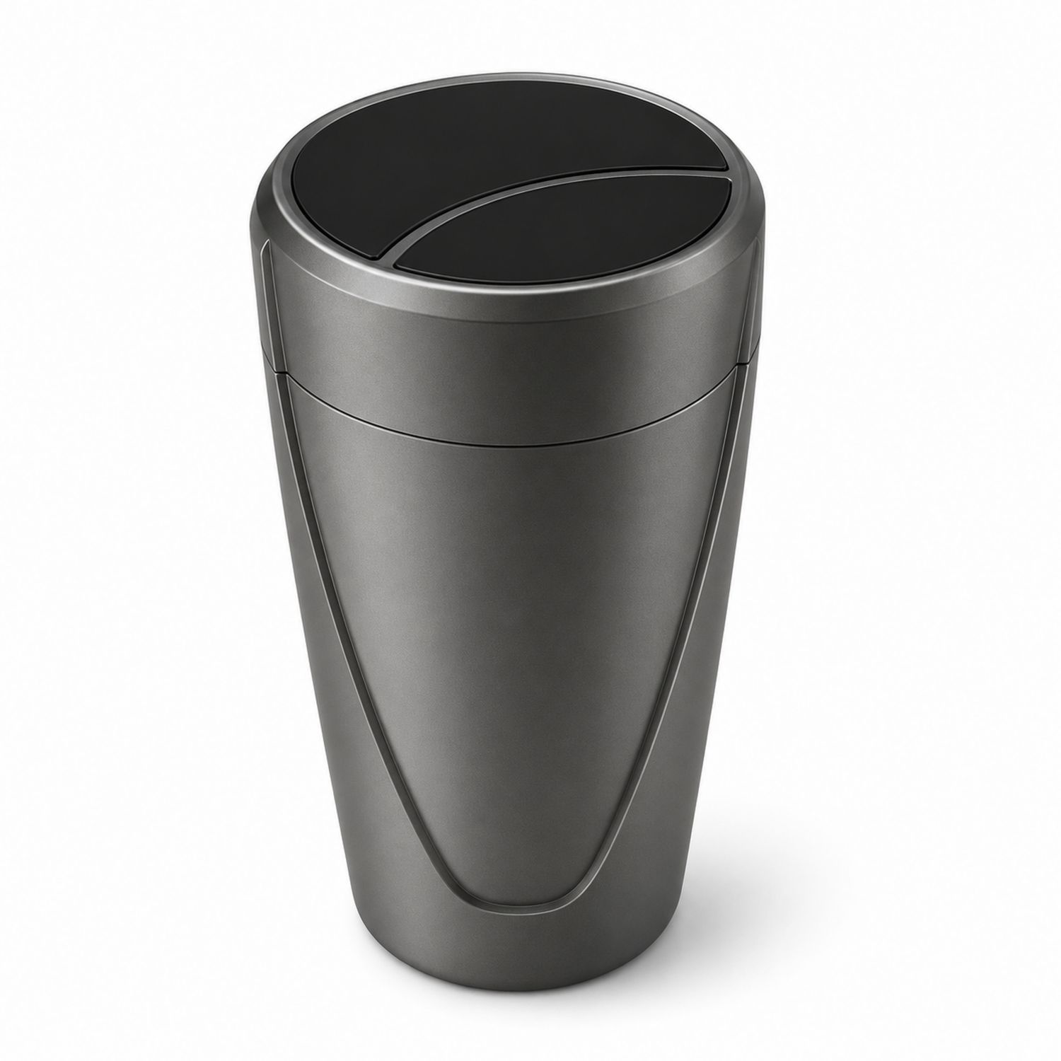Papelera Moderna con Tapa Basculante 5L en Gris Oscuro