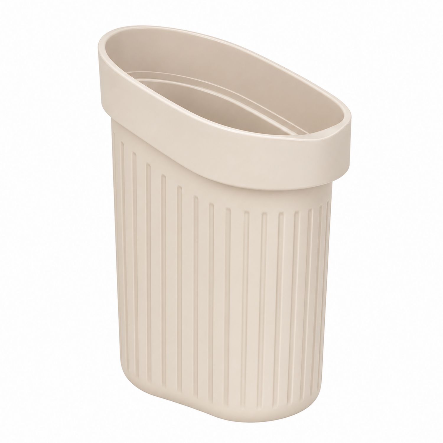 Papelera Ovalada Beige 10L