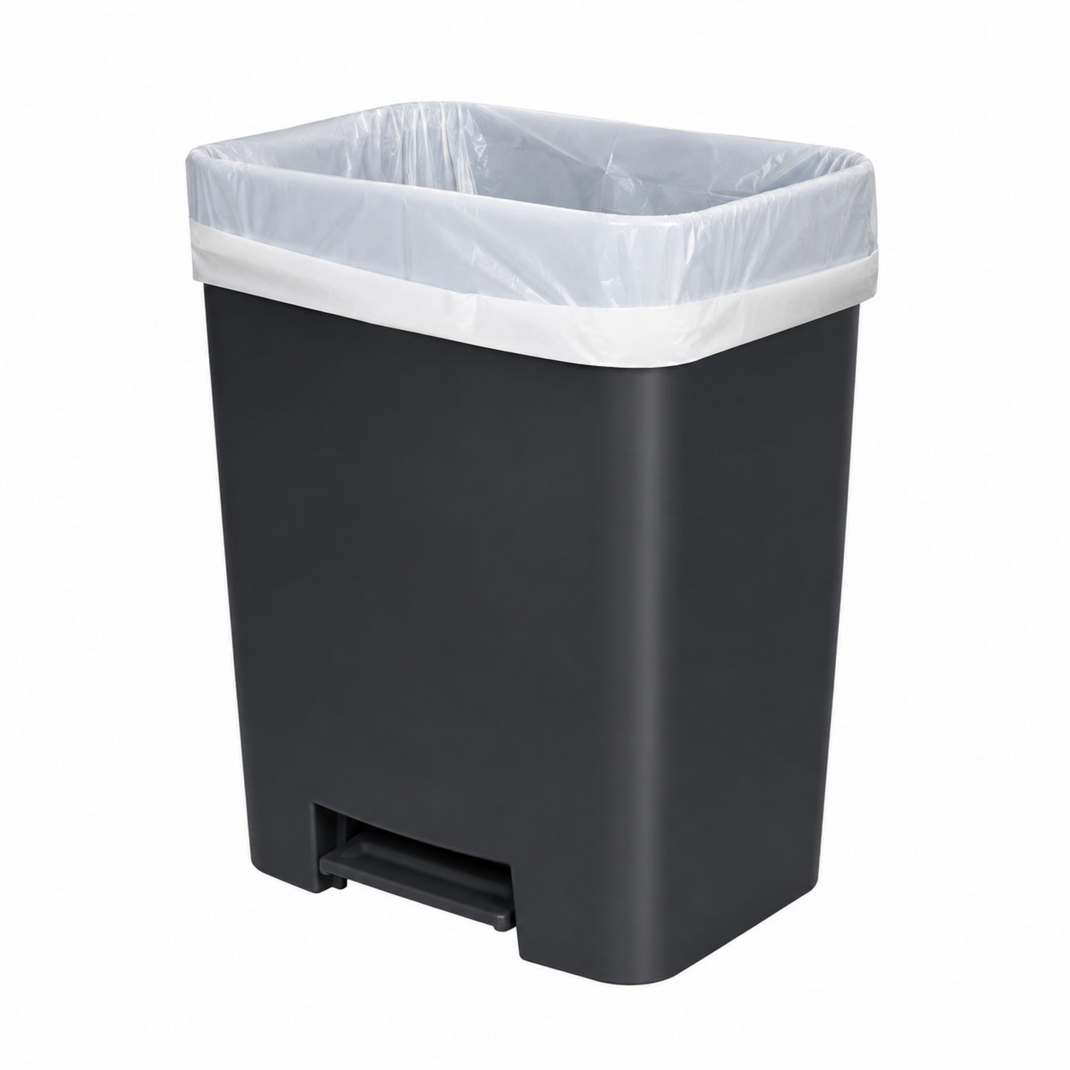 Cubo de Basura con Pedal Negro 30L