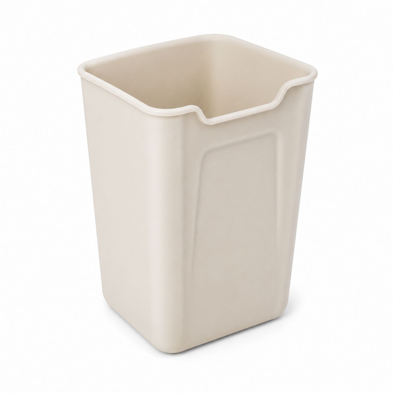 Papelera Beige de 10L con Diseño Rectangular