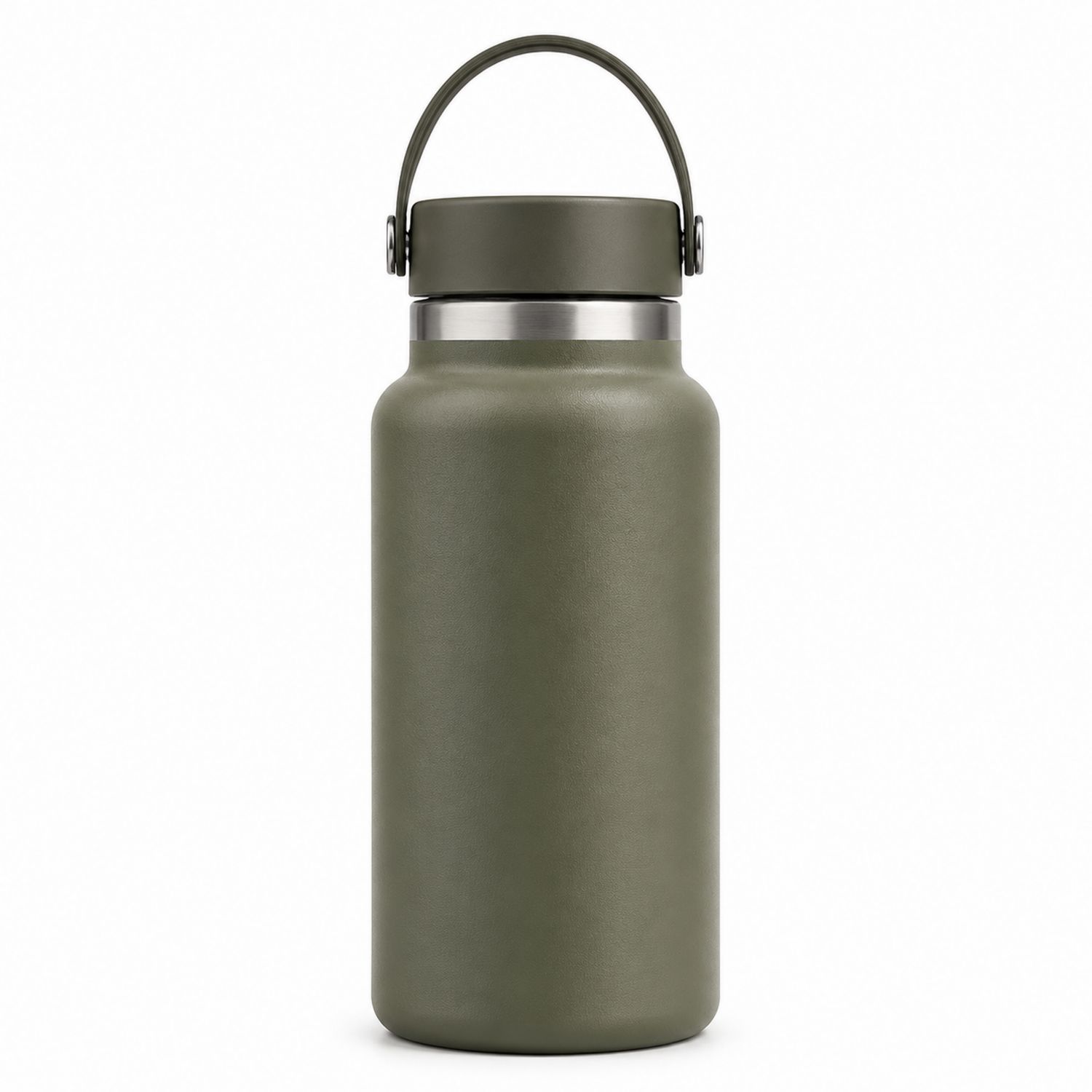 Grüne Isolierflasche 1000ml mit Tragegriff