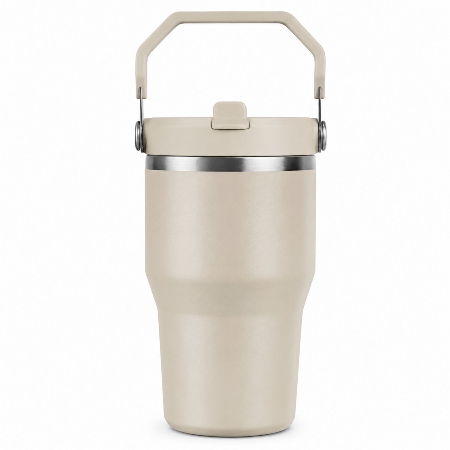 Beiger Isolierbecher 500ml mit Griff