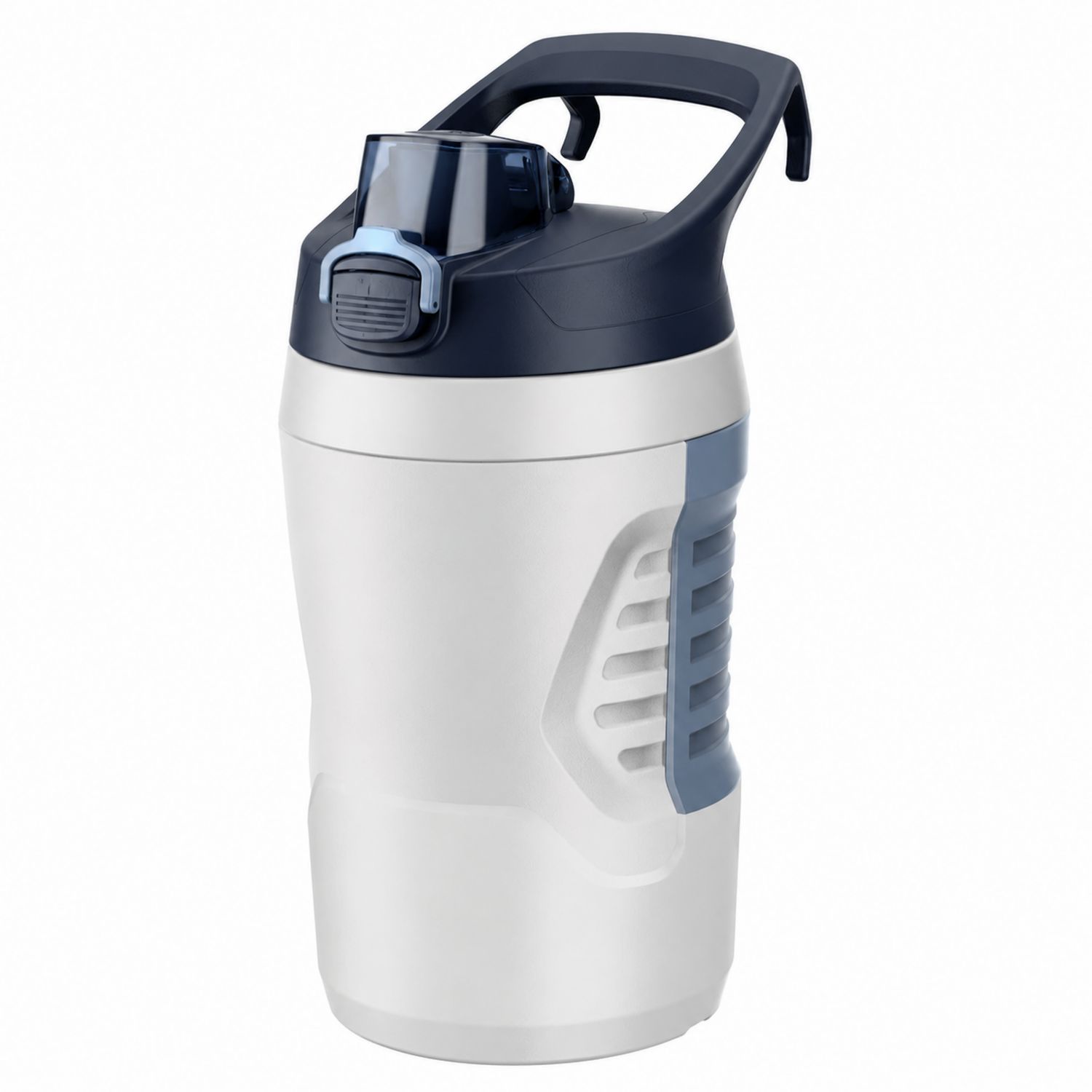 Thermosflasche 1000ml mit Griff Blau/Weiß