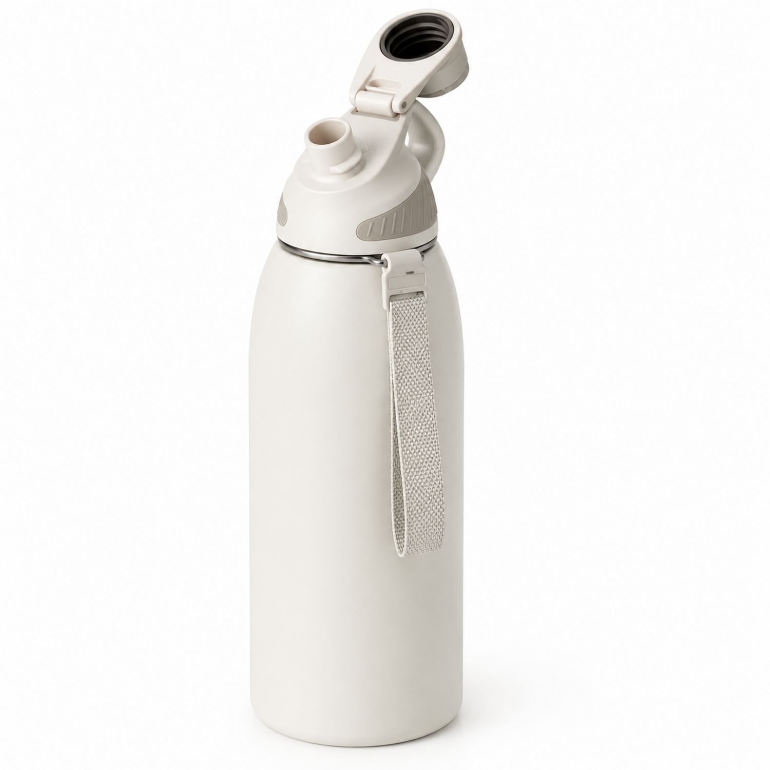 Vakuumisolierte Edelstahl-Trinkflasche 500ml Creme