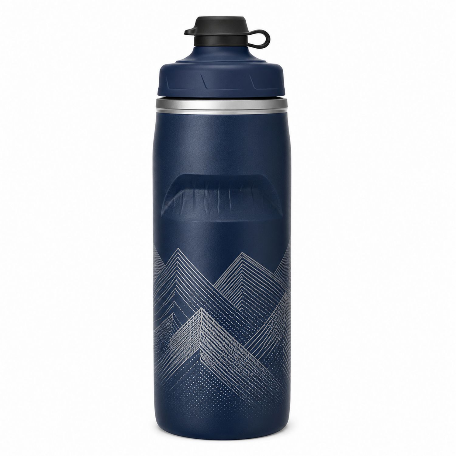 750ml Blaue Thermosflasche mit Bergmuster