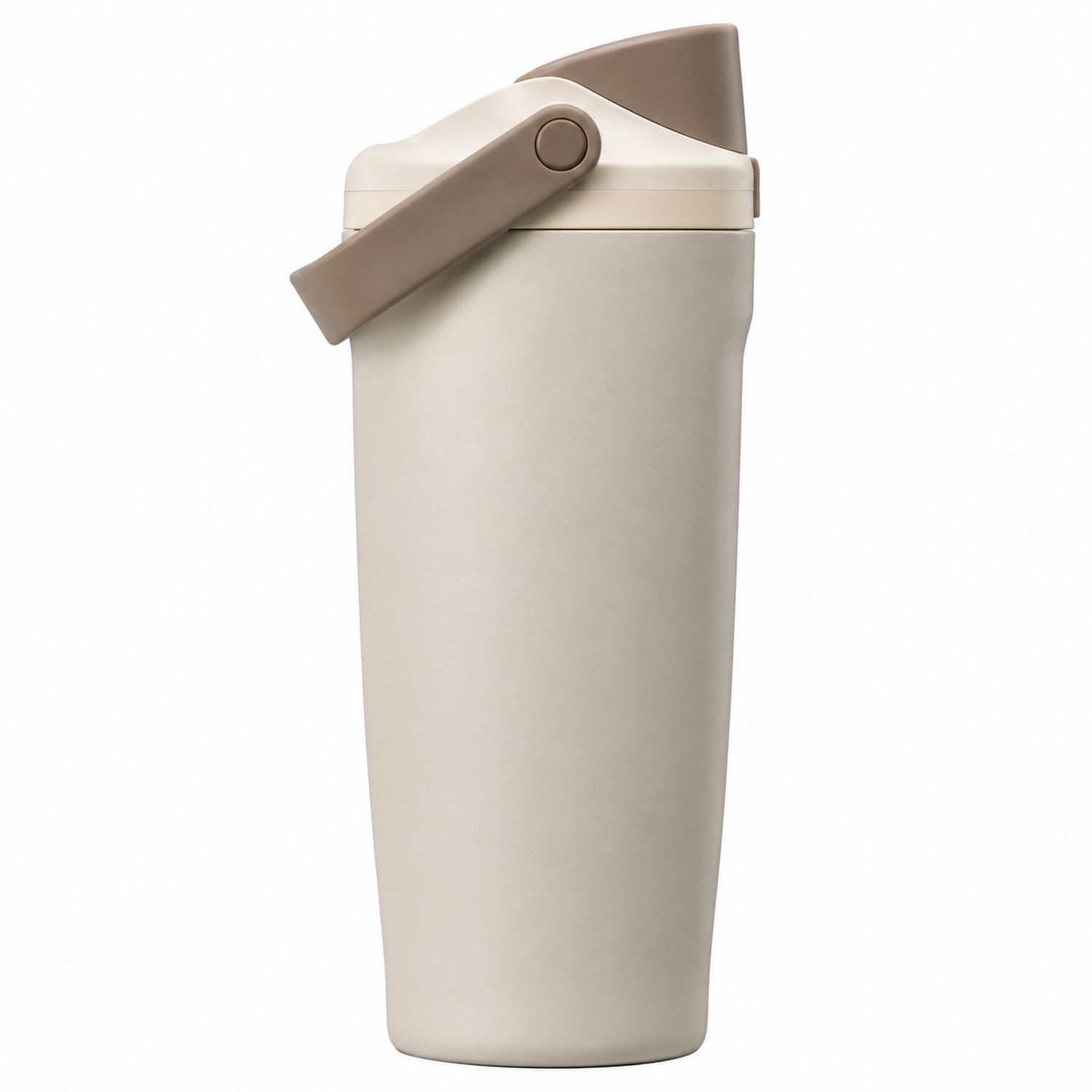 Thermobecher 400ml Beige/Braun, auslaufsicher
