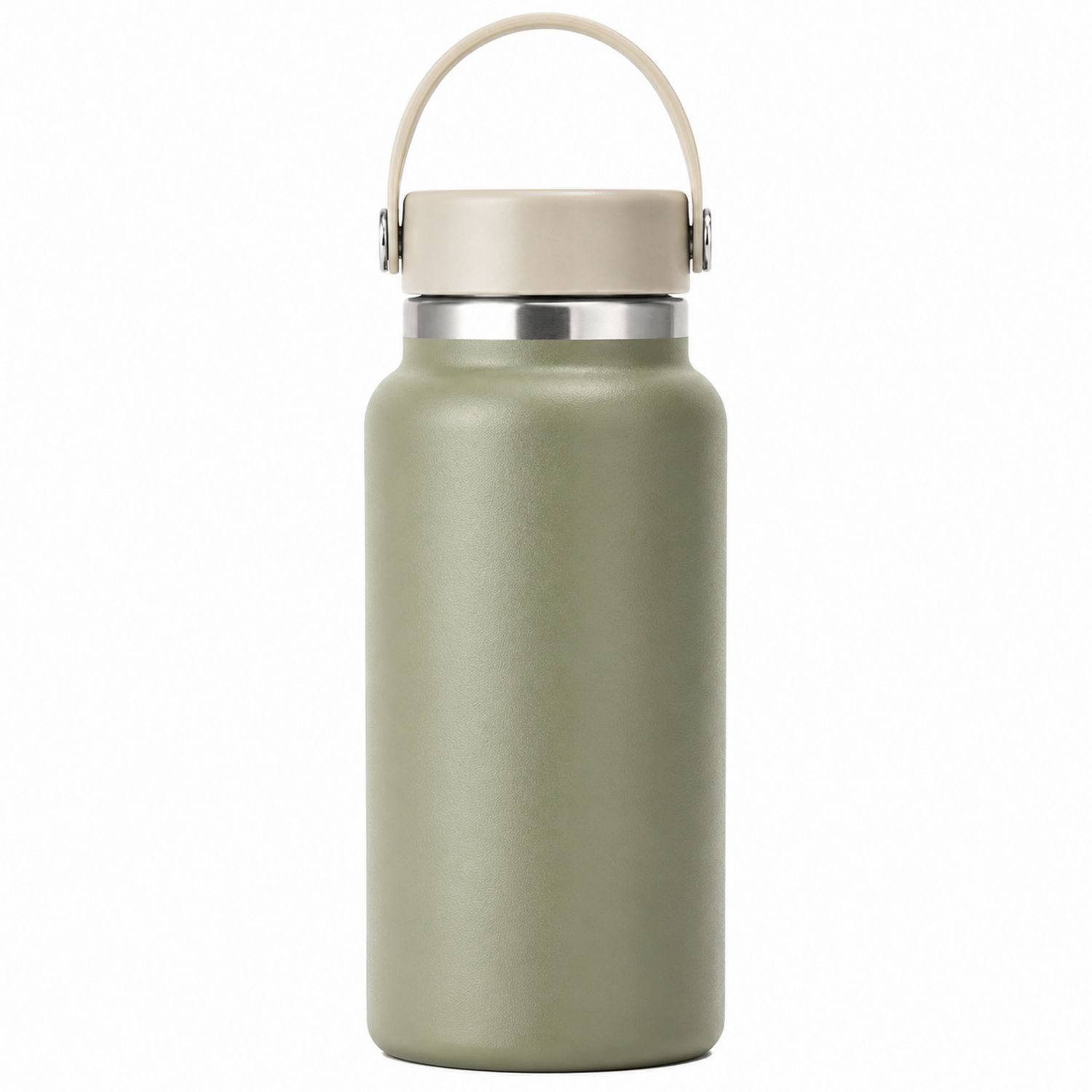 Isolierte Trinkflasche 500ml Olivgrün/Beige
