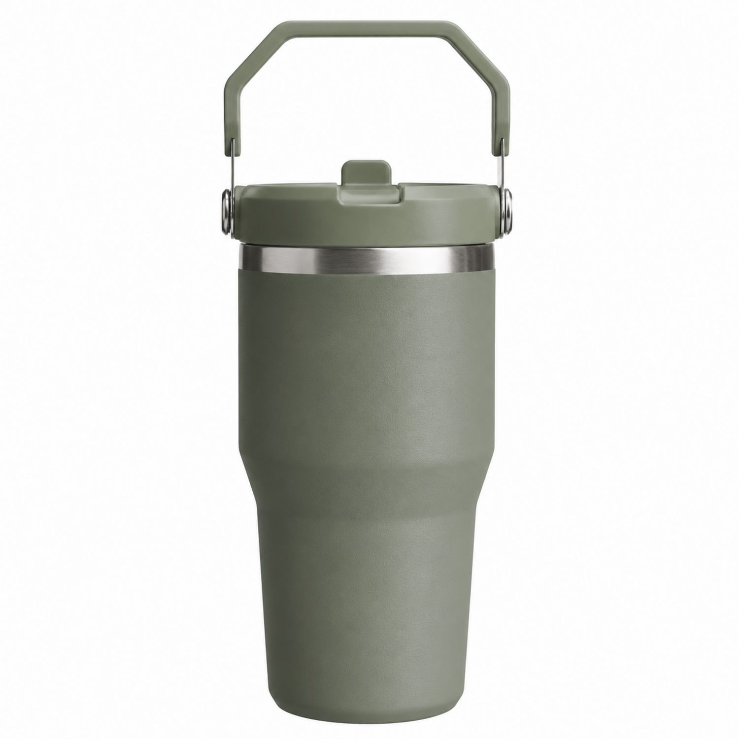 Olivefarbener Thermobecher mit Tragegriff 500 ml