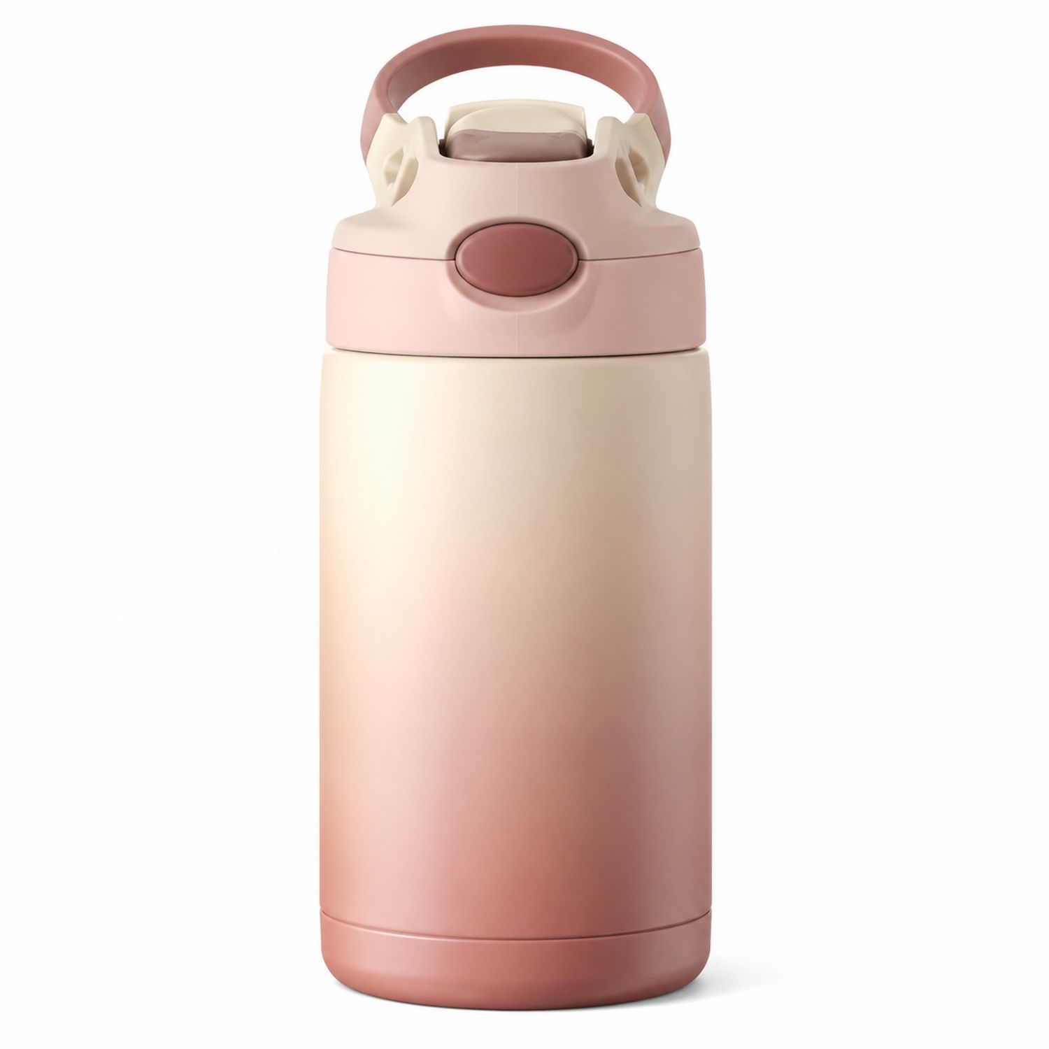 Isolierflasche 500ml Beige-Rosa mit Tragbarem Griff
