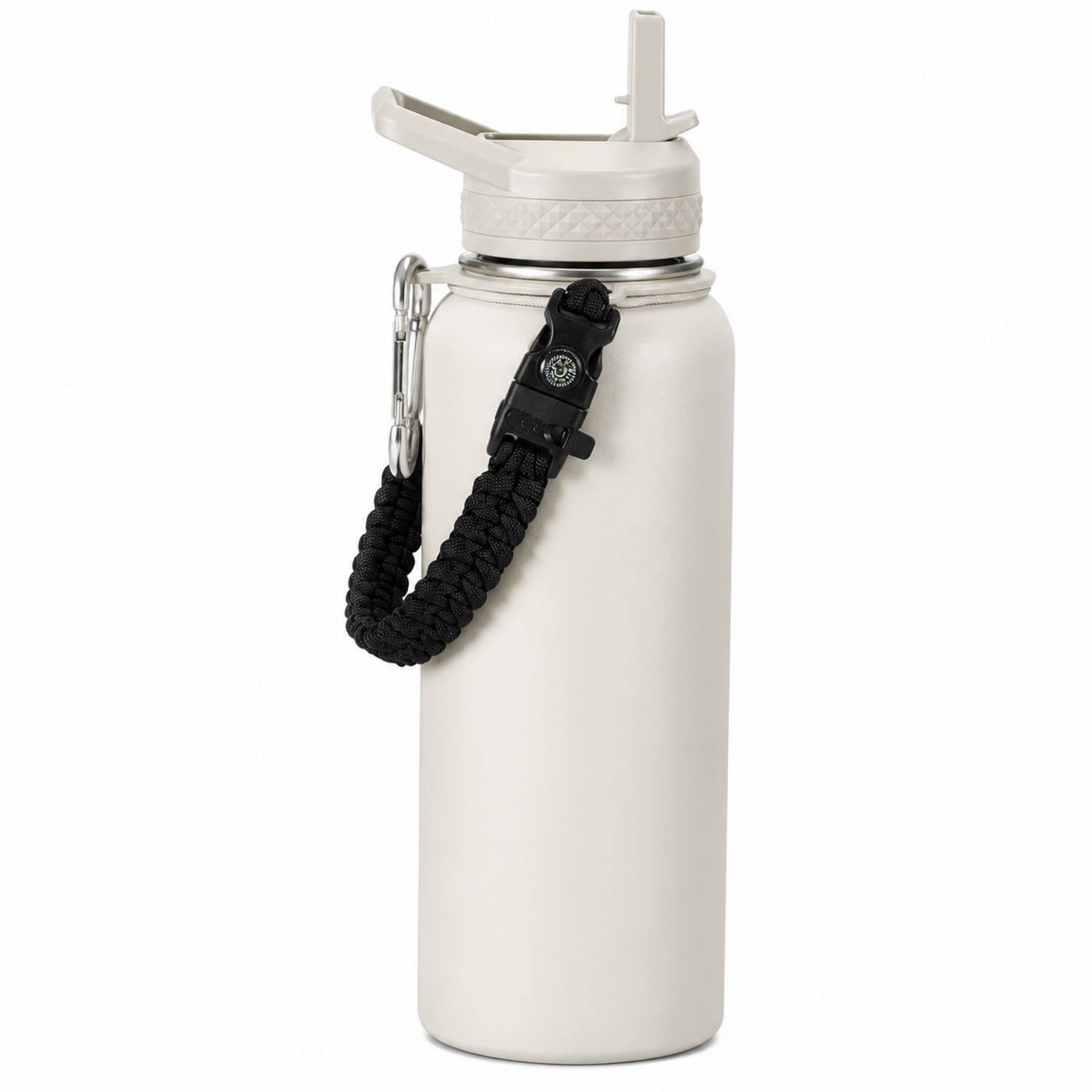 Isolierflasche 750ml Creme mit Paracord-Schlaufe