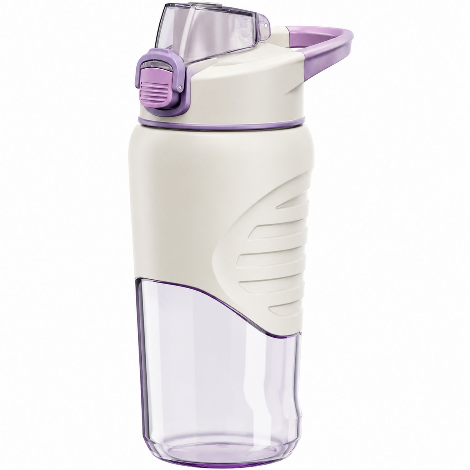 Lila/Beige Sportflasche 500 ml mit Deckel und Tragbarem Griff