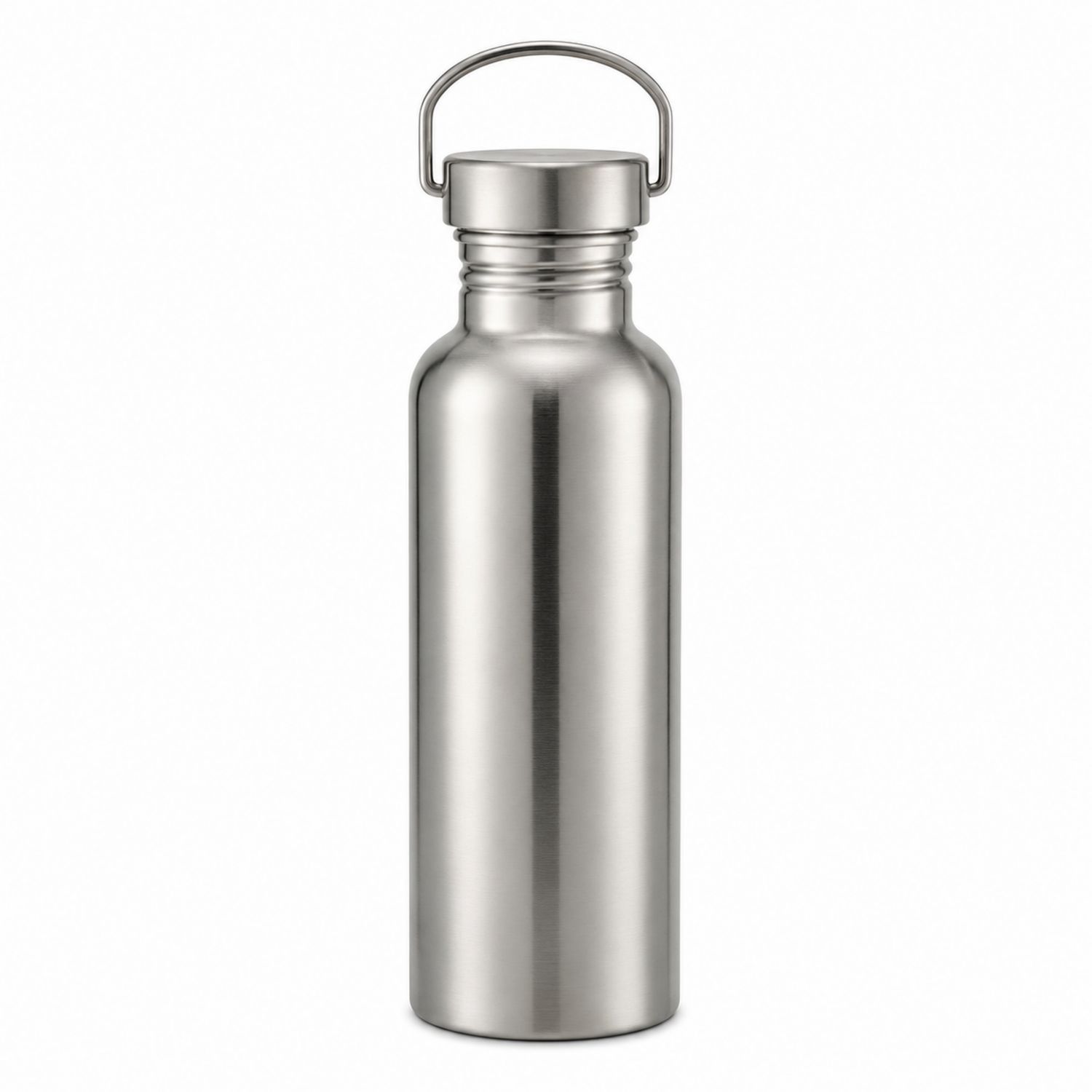 Isolierflasche aus Edelstahl 500ml Silber mit tragbarem Griff
