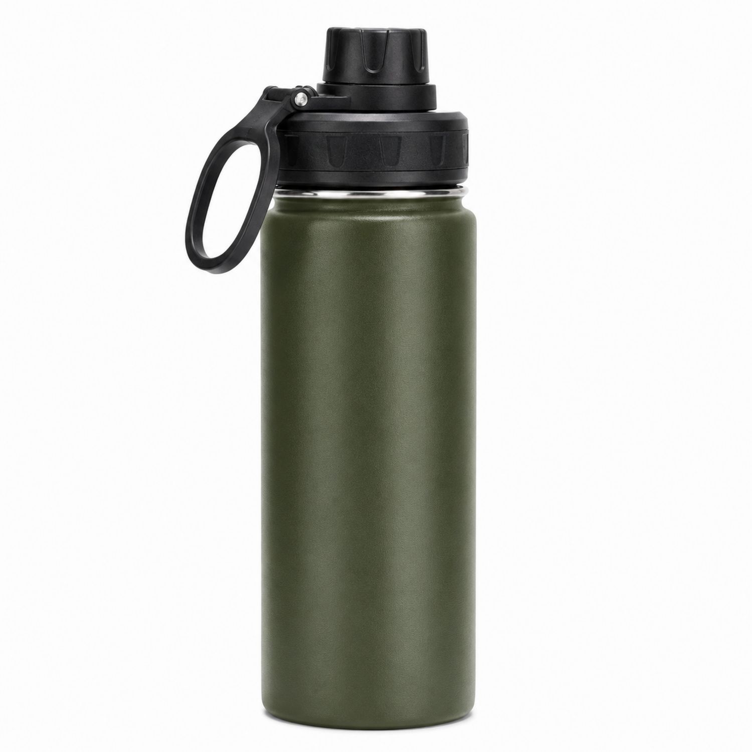 Isolierflasche 750 ml Olivgrün mit Tragbarem Griff