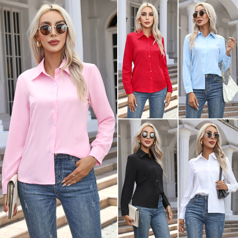 🔥2026 New Arrival: Women's Fashionable Casual Long-Sleeve Button-Down Shirt